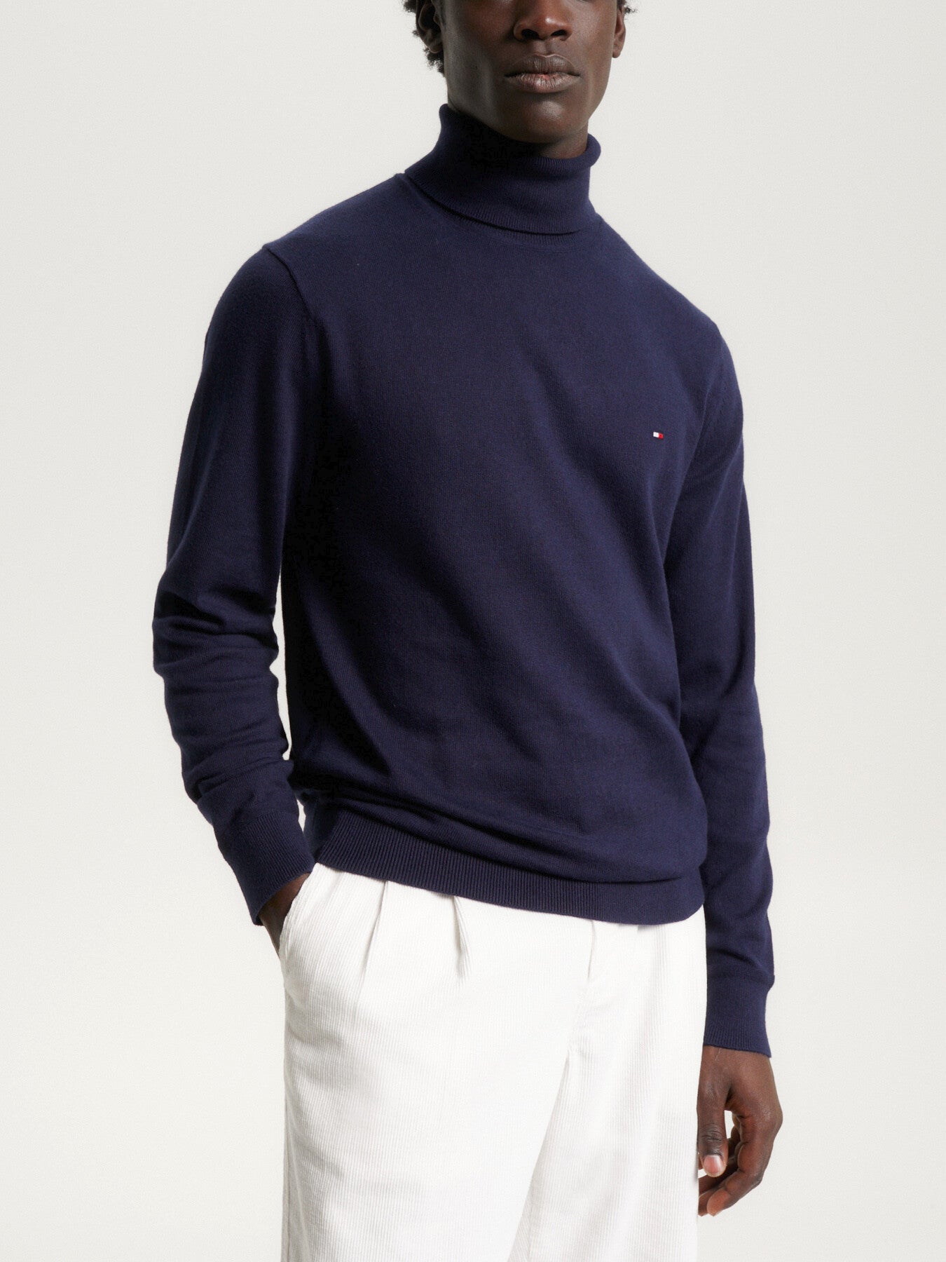 Roll Neck Jumper with Cashmere