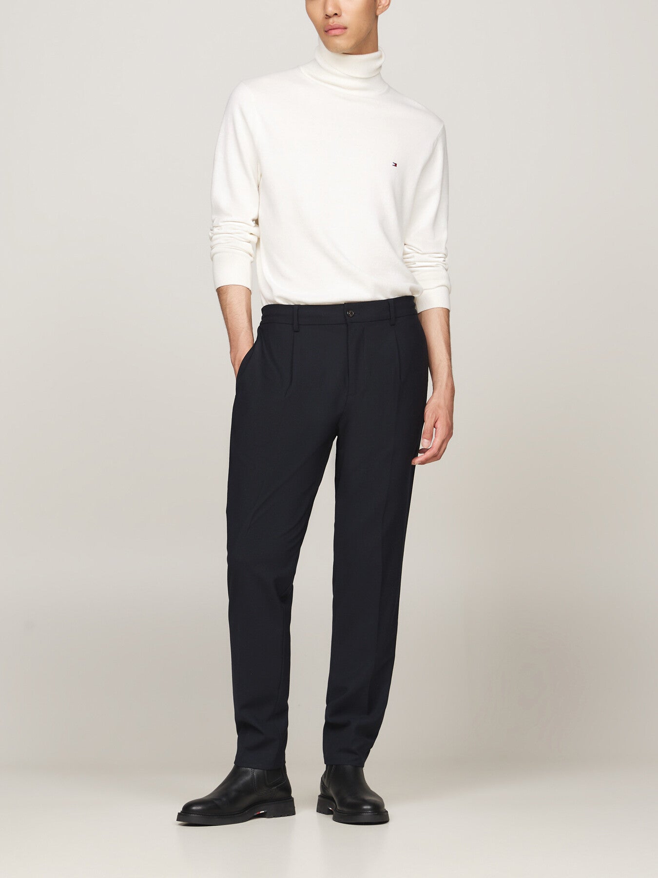 Roll Neck Jumper with Cashmere