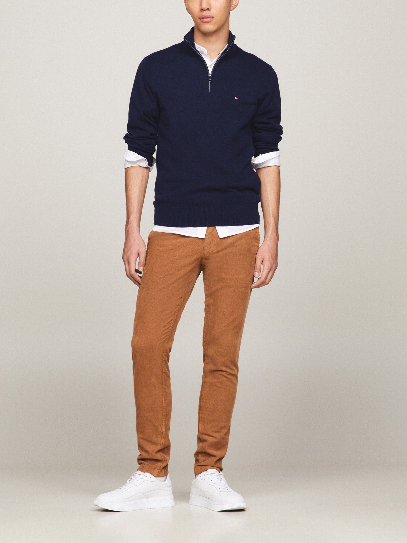Pima Cashmere Blend Zip Sweater