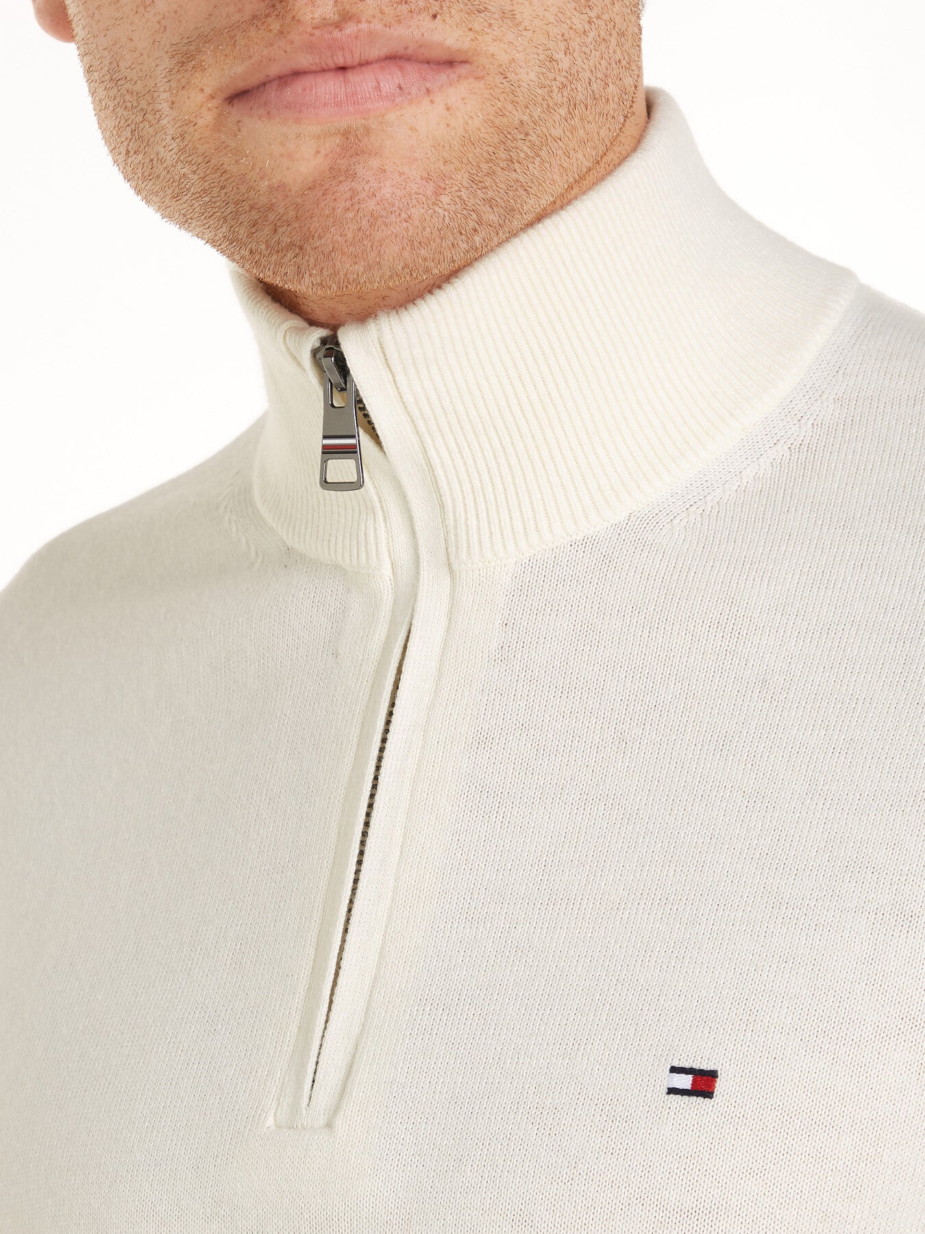 Half-Zip Jumper with Cashmere