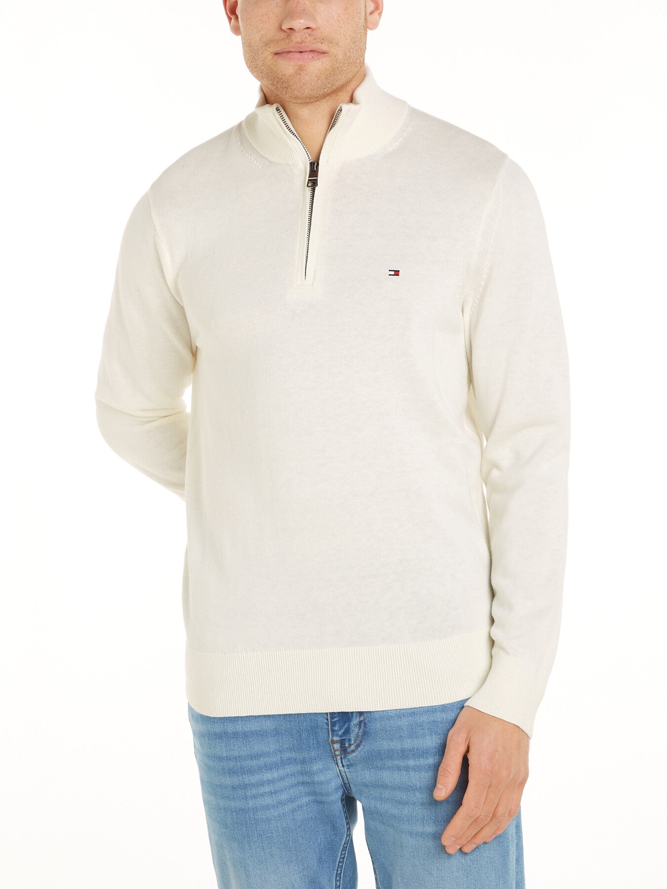 Half-Zip Jumper with Cashmere