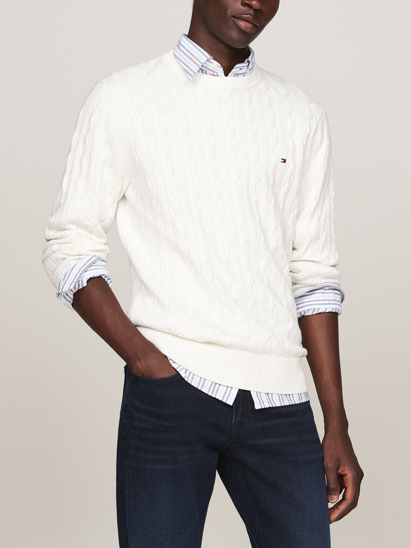 Cable Knit Crew Neck Jumper