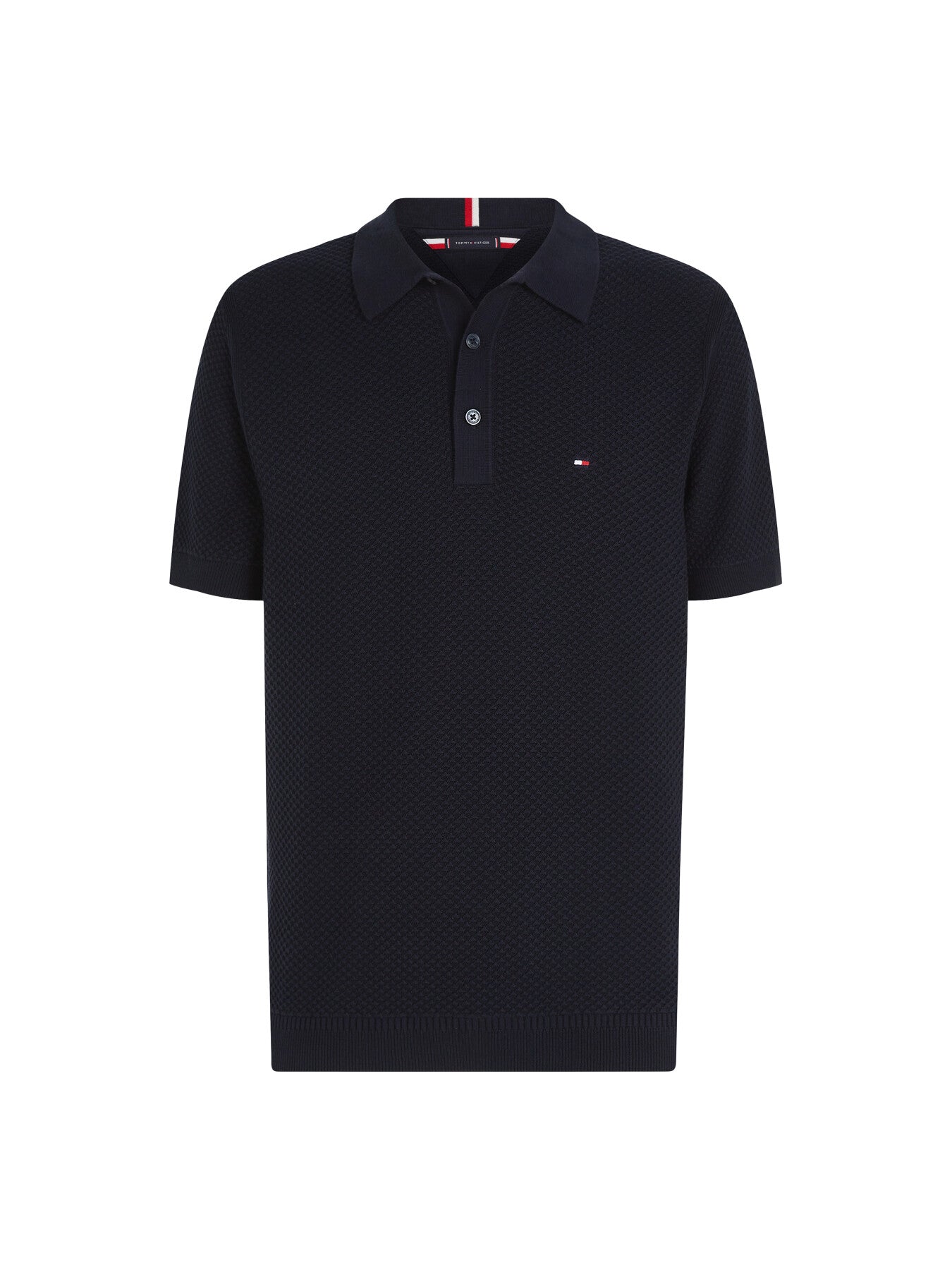 Oval Waffle Knit Regular Fit Polo