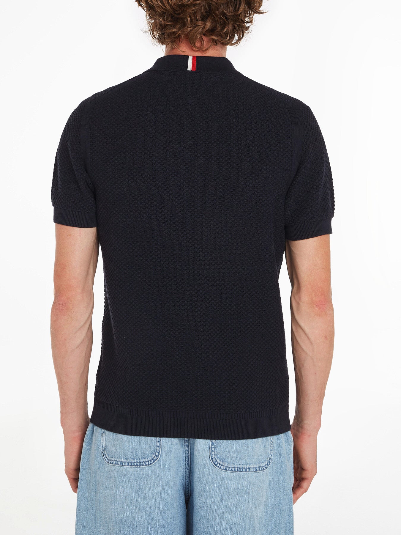 Oval Waffle Knit Regular Fit Polo