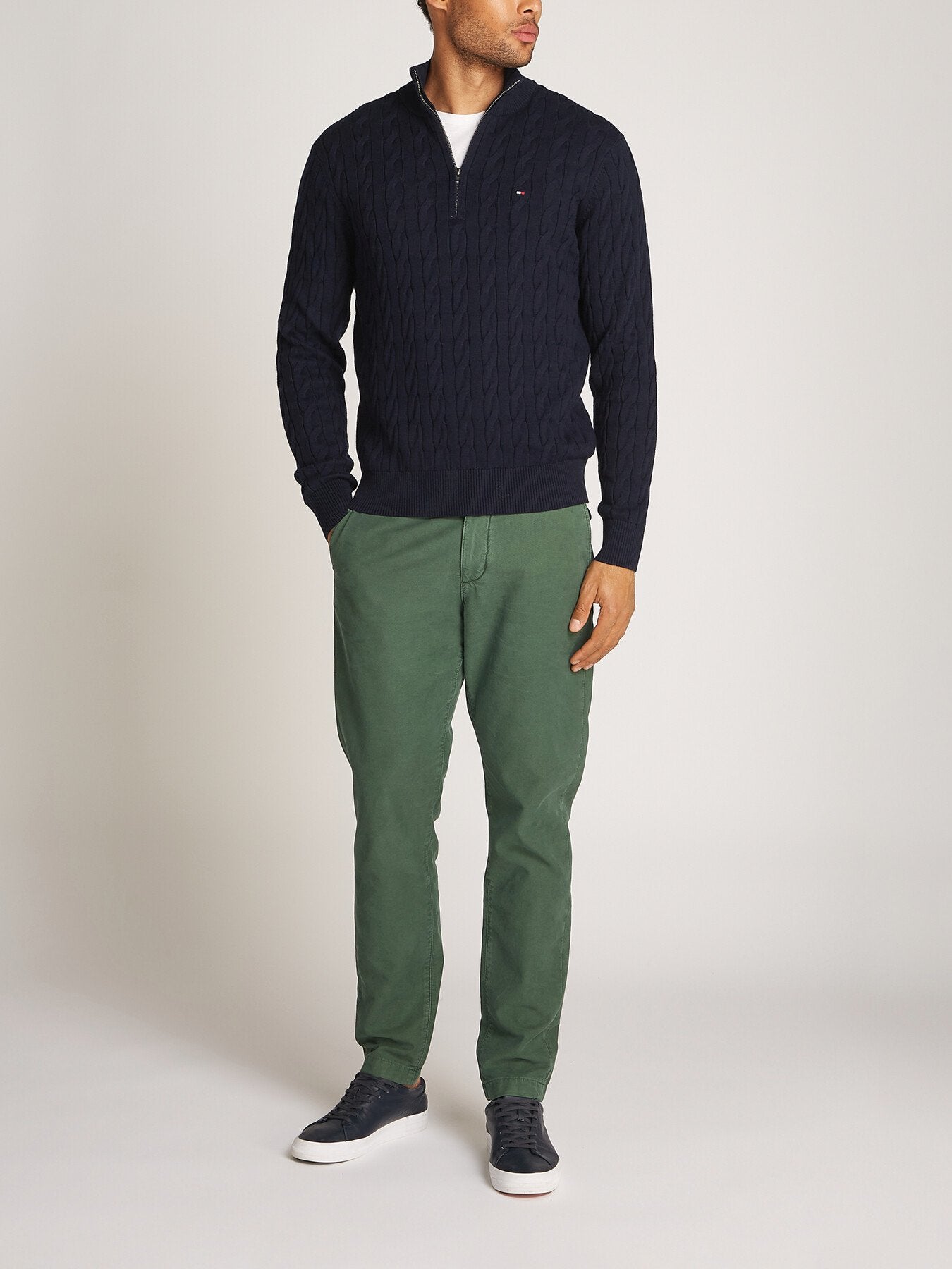 Cable Knit Half-Zip Jumper