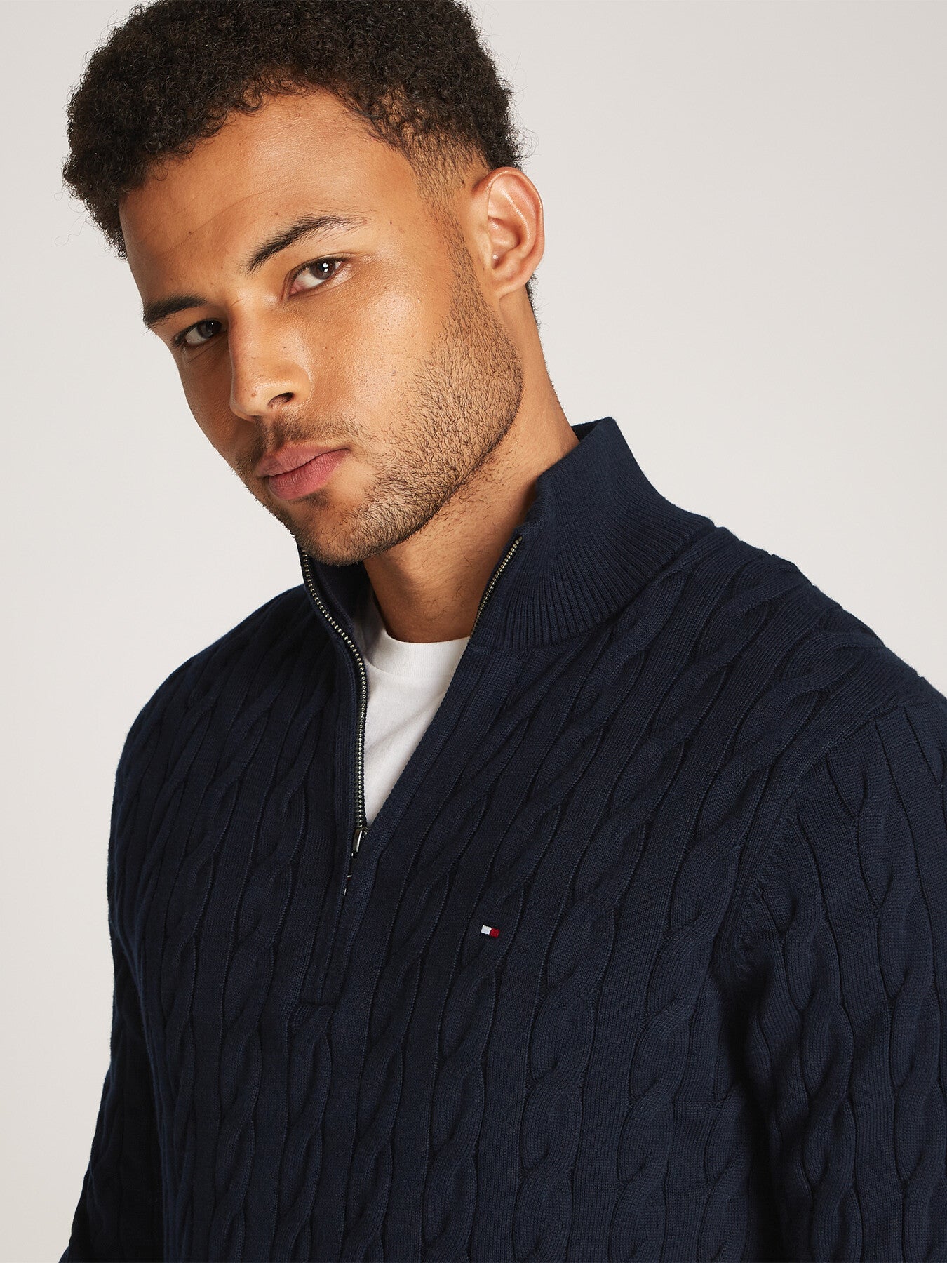 Cable Knit Half-Zip Jumper
