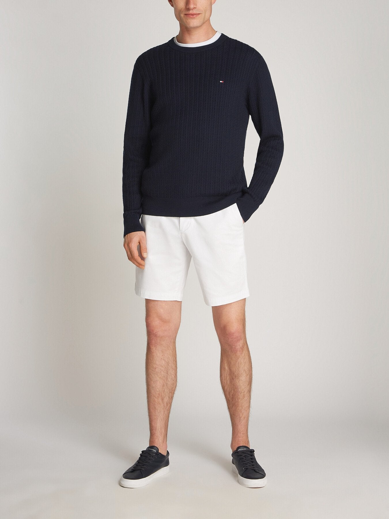 Herringbone Crew Neck Sweater