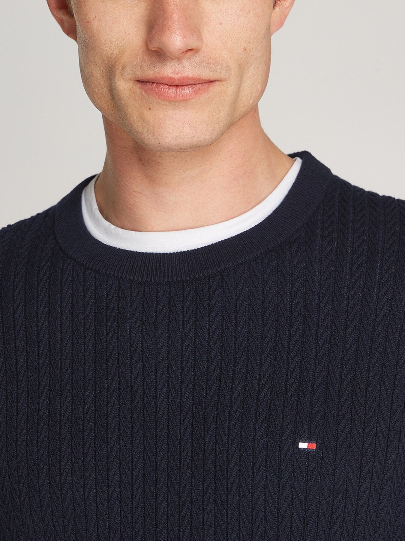 Herringbone Crew Neck Sweater