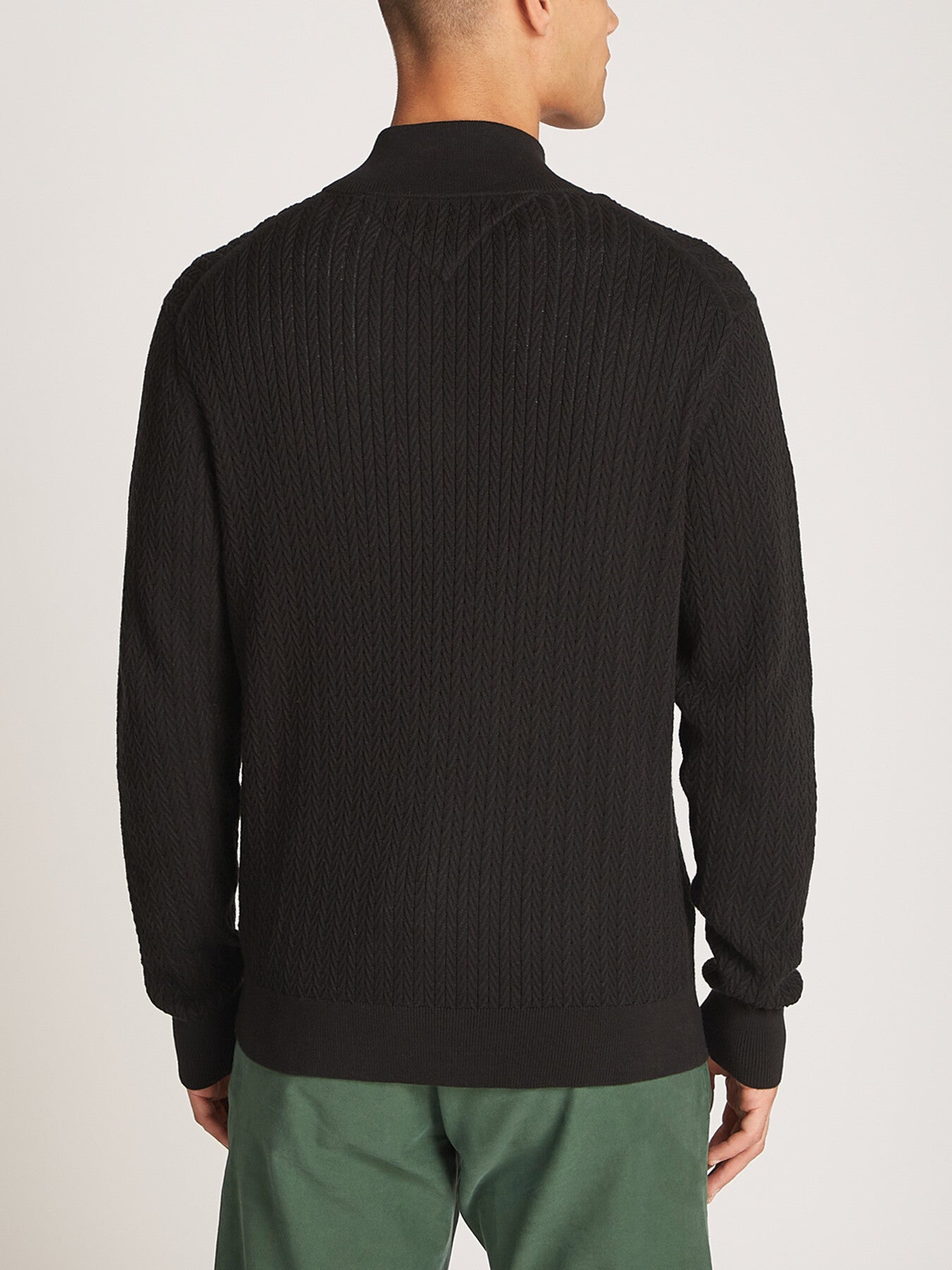 Herringbone Zip Sweater