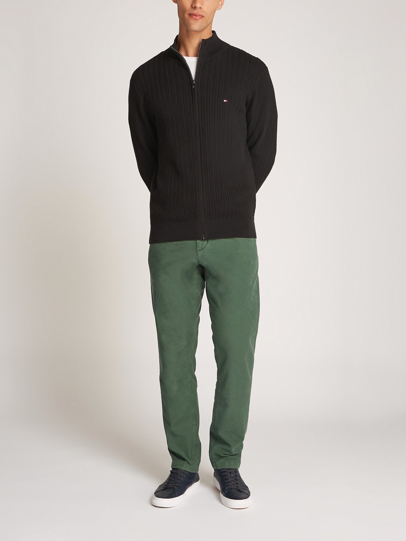 Herringbone Zip Sweater