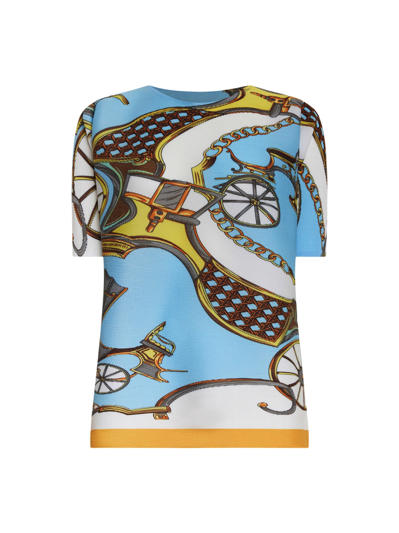 Scarf Pattern Pleasted Top
