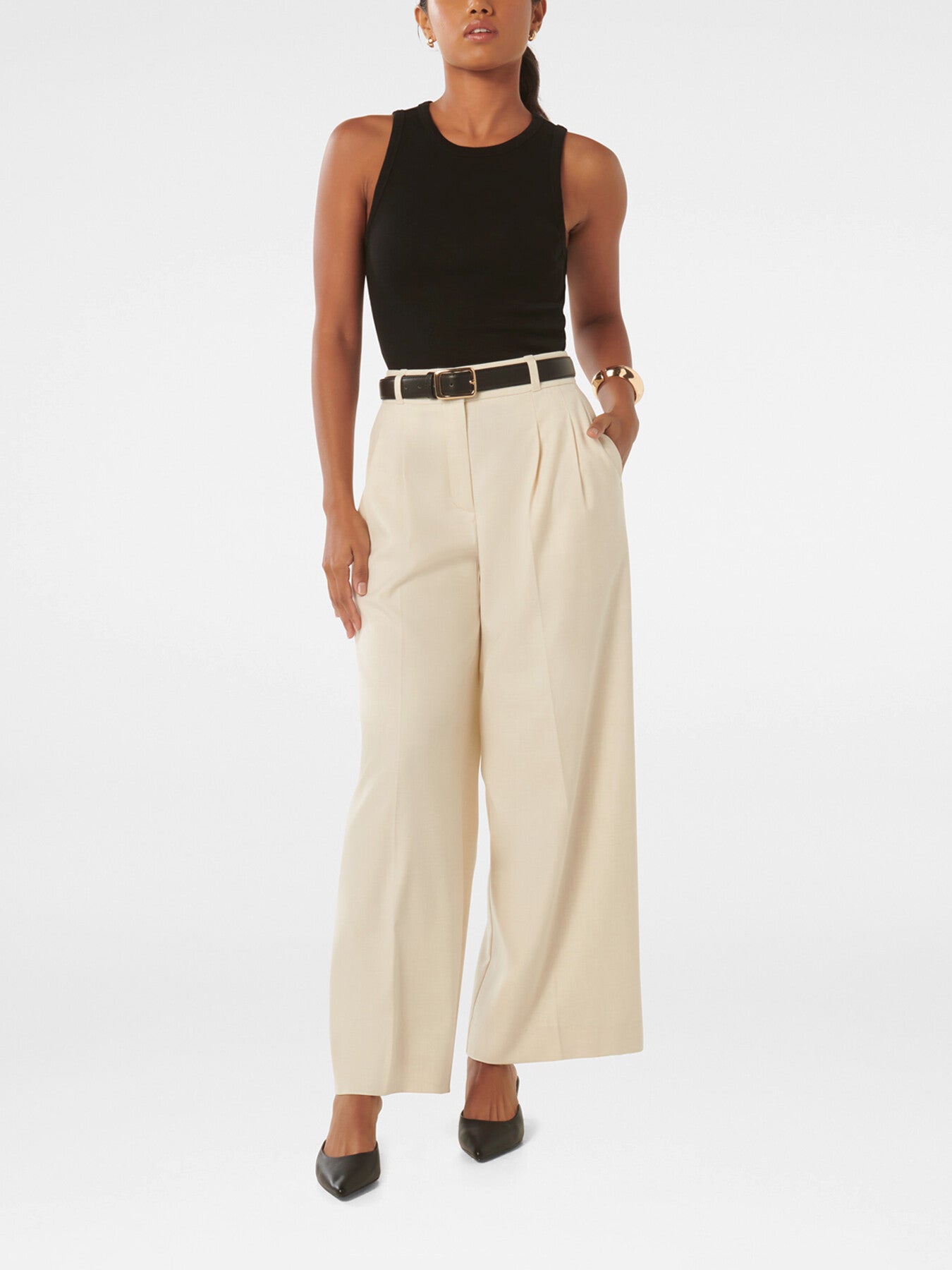Edweena Petite Belted Wide Leg Pants