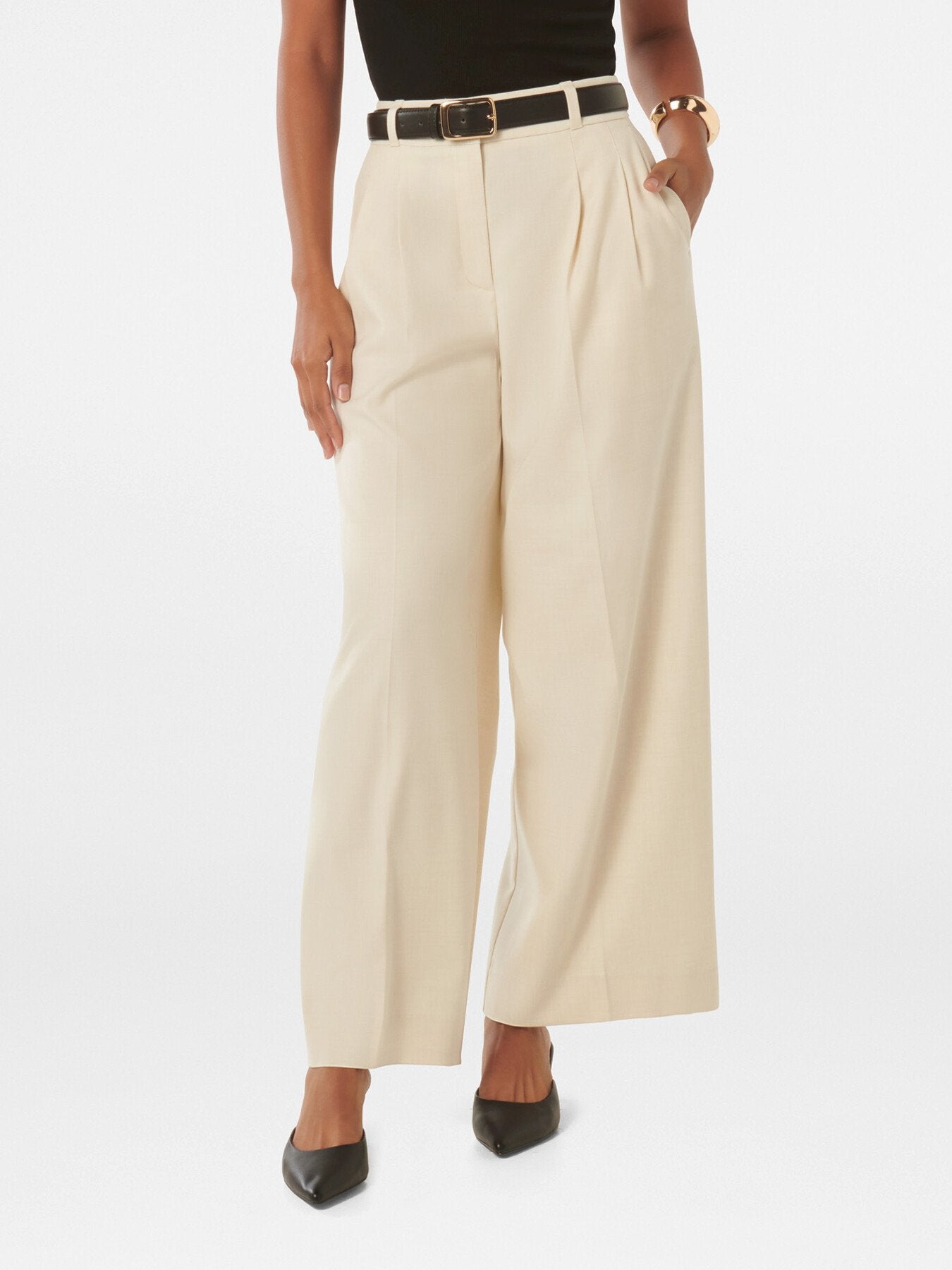 Edweena Petite Belted Wide Leg Pants