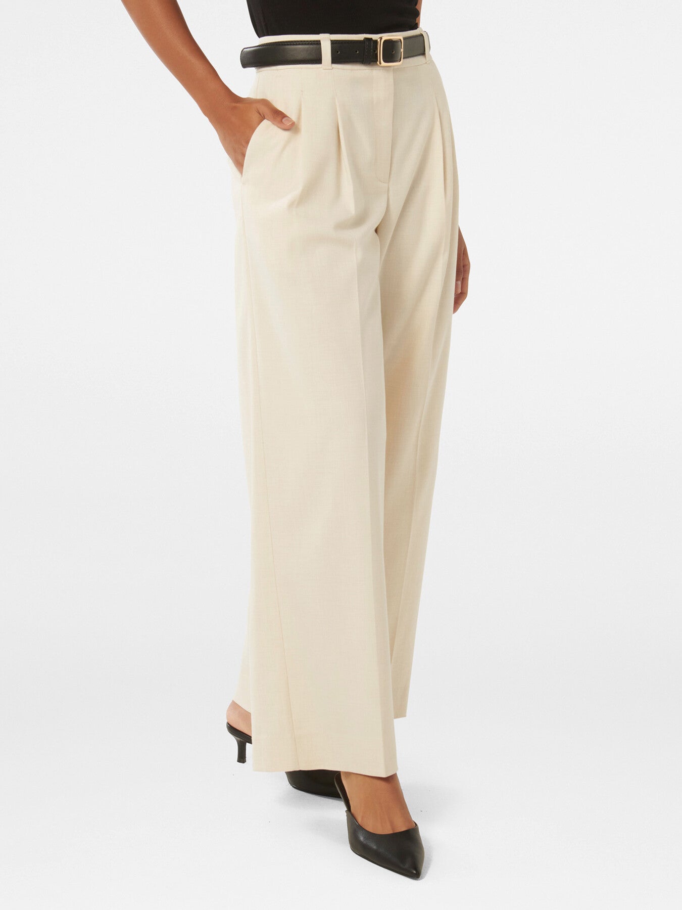Edweena Petite Belted Wide Leg Pants