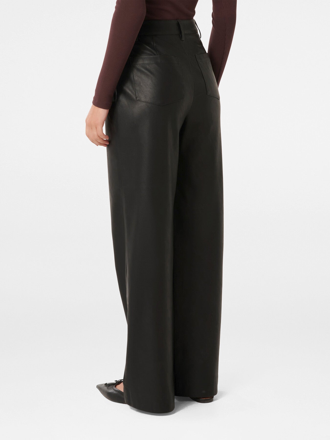 Benni Vegan Leather Wide Leg Pants