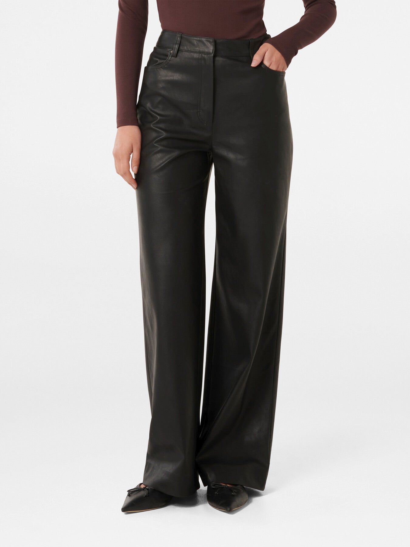 Benni Vegan Leather Wide Leg Pants