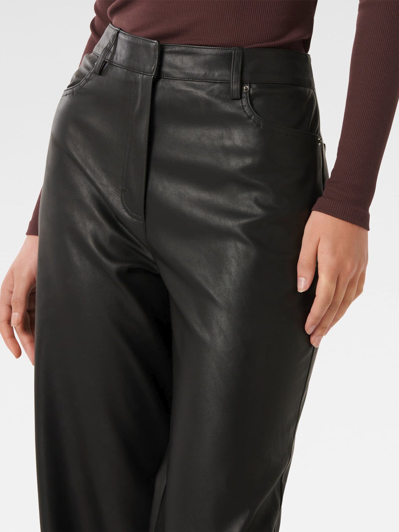 Benni Vegan Leather Wide Leg Pants