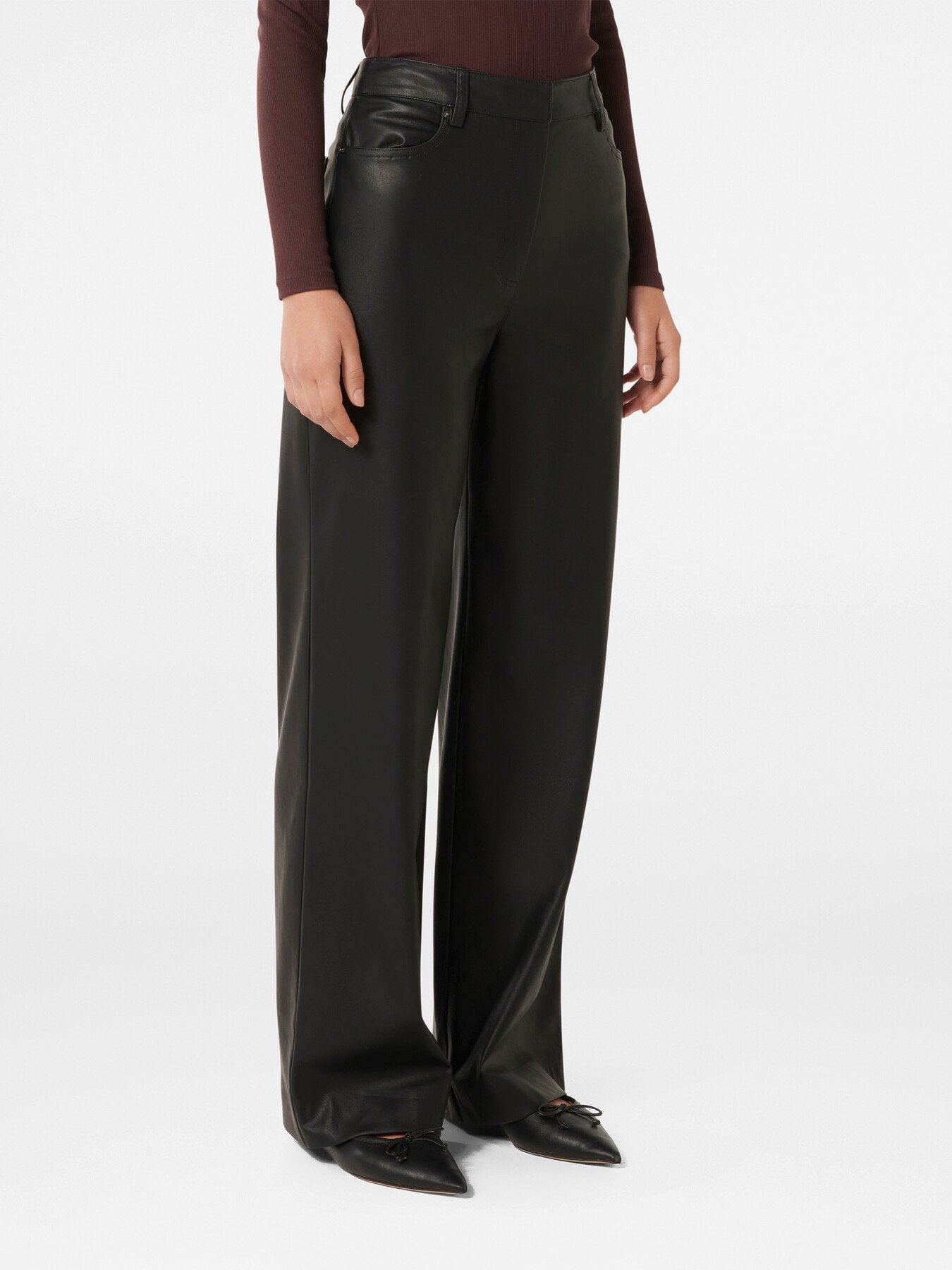 Benni Vegan Leather Wide Leg Pants