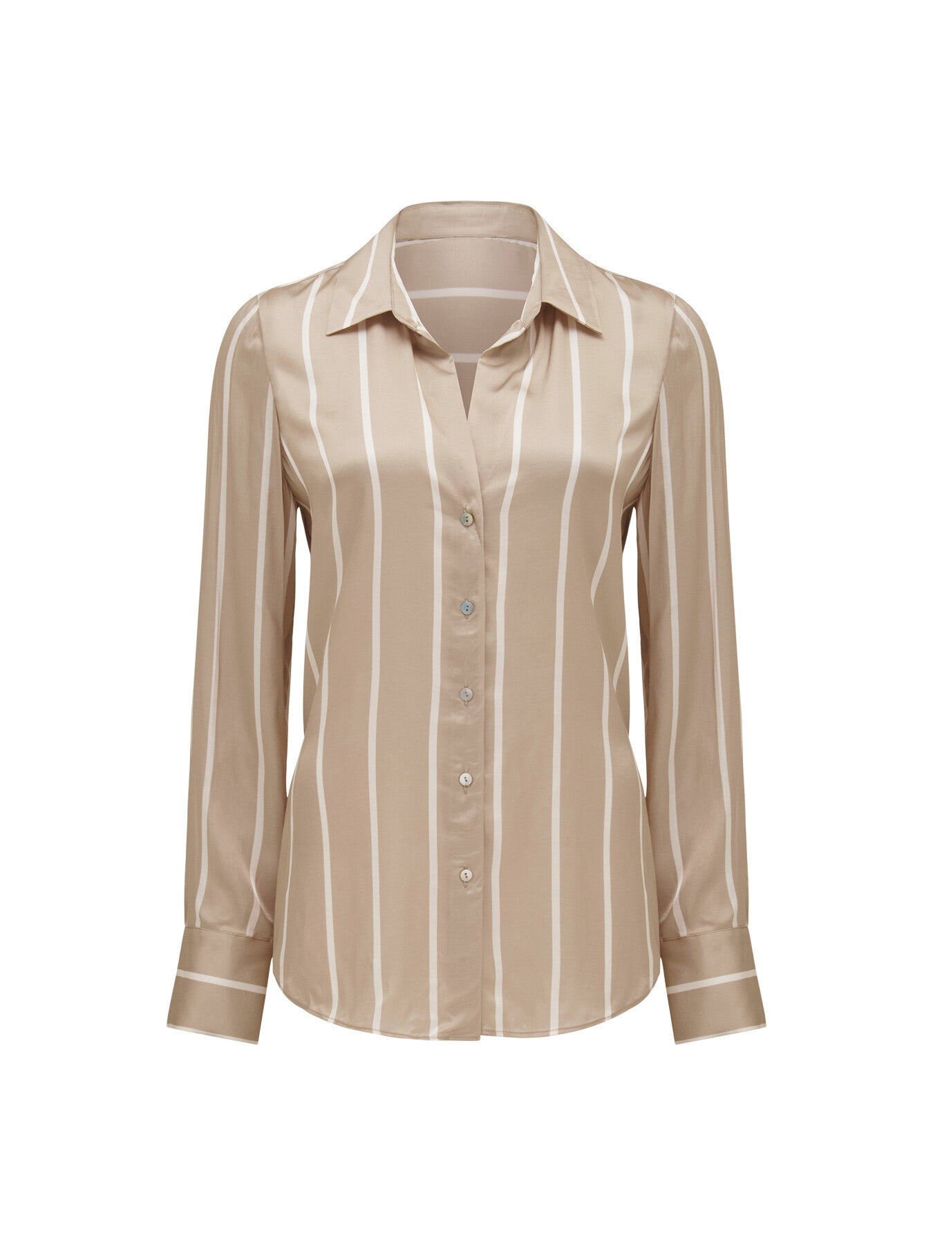 Harvey Notched Neck Satin Shirt