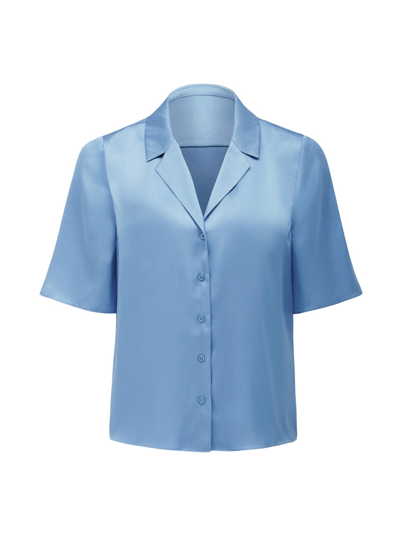 Mercedes Short Sleeves Satin Shirt