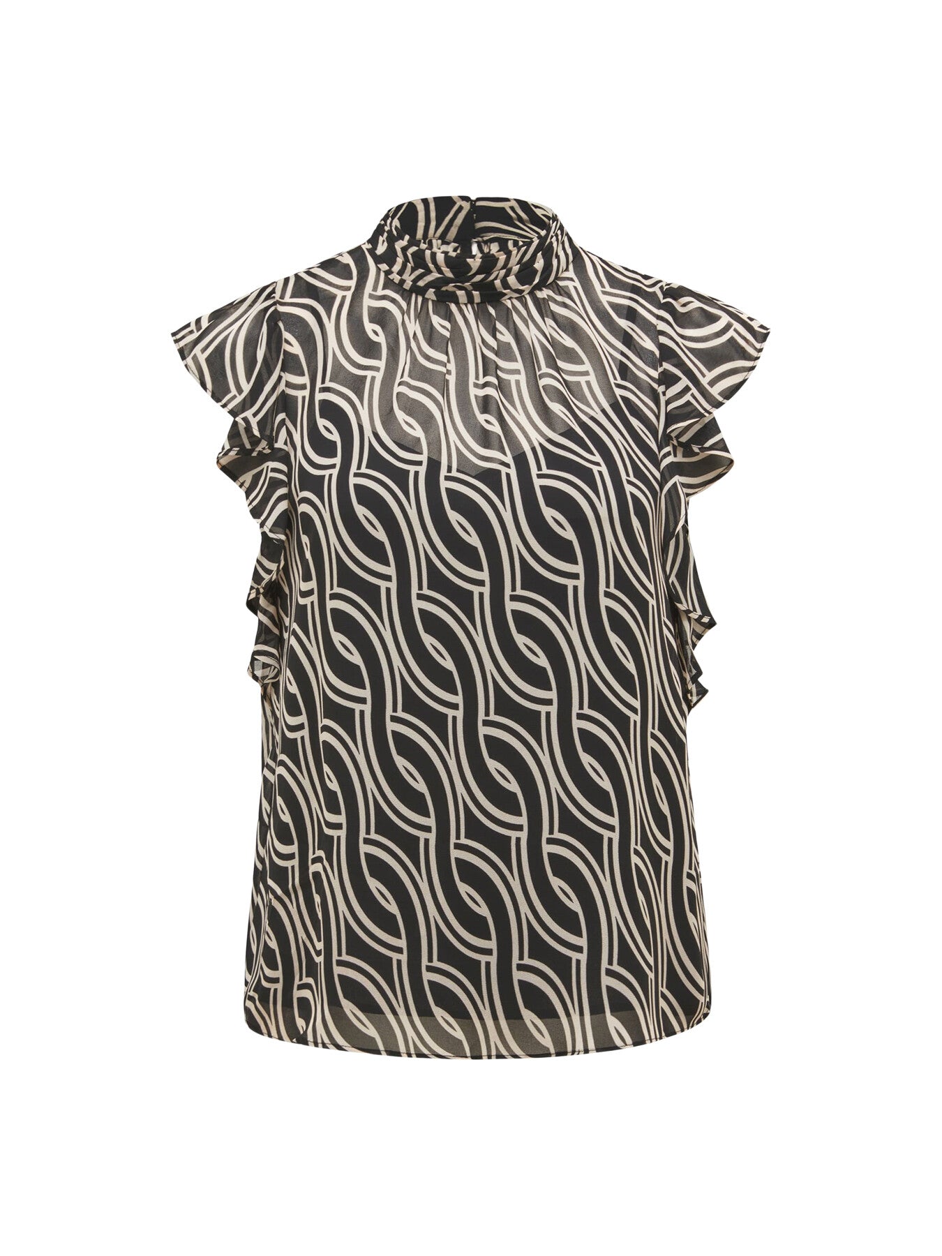 Rayne Petite Ruffle High Neck Blouse