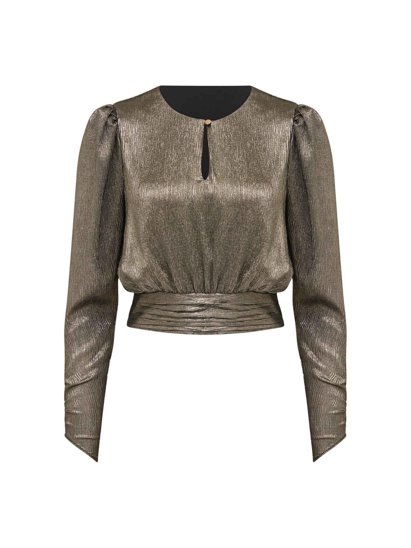Riya Sparkle Button Front Top