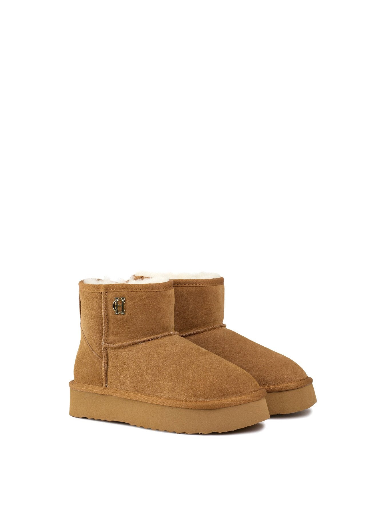 HOLLAND COOPER Shearling Platform Boots