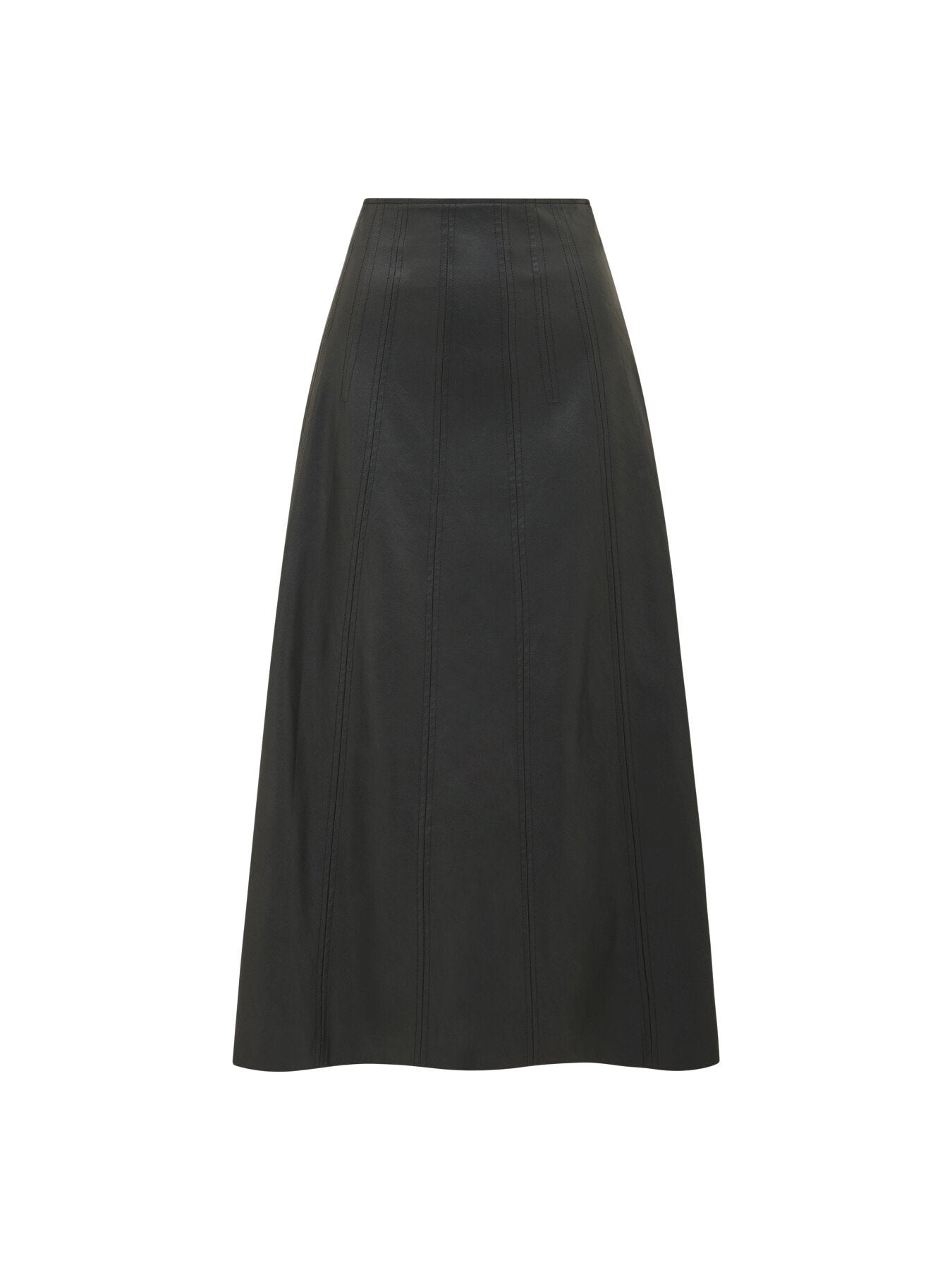 Renley Vegan Leather Midi Skirt