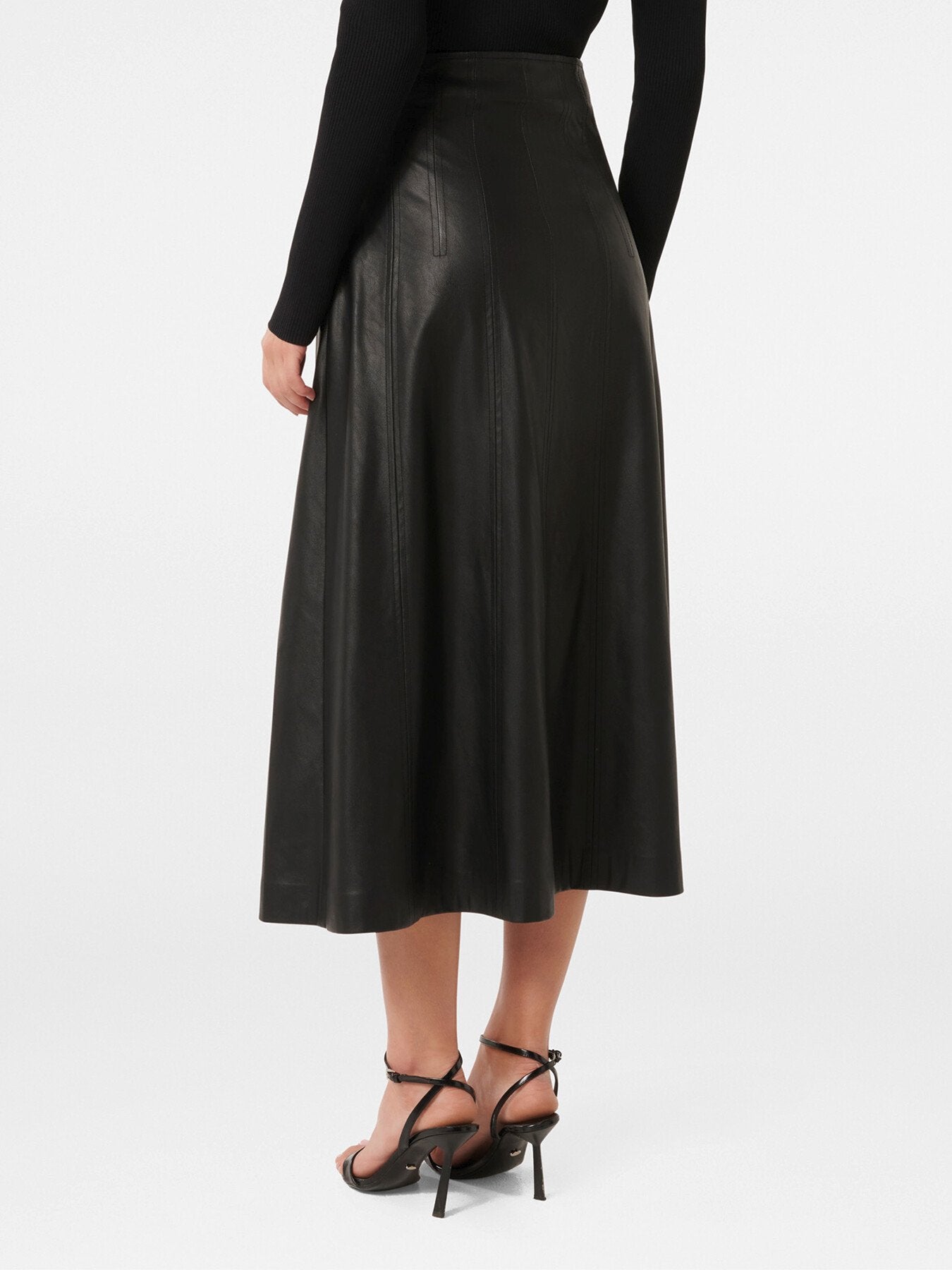 Renley Vegan Leather Midi Skirt