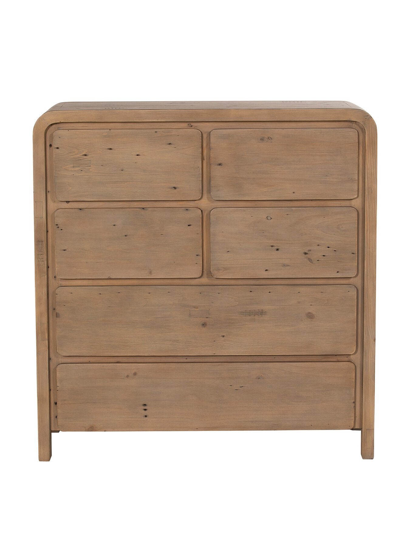 Tosca Reclaimed Wood 6 Drawer Tall Boy 115Cm