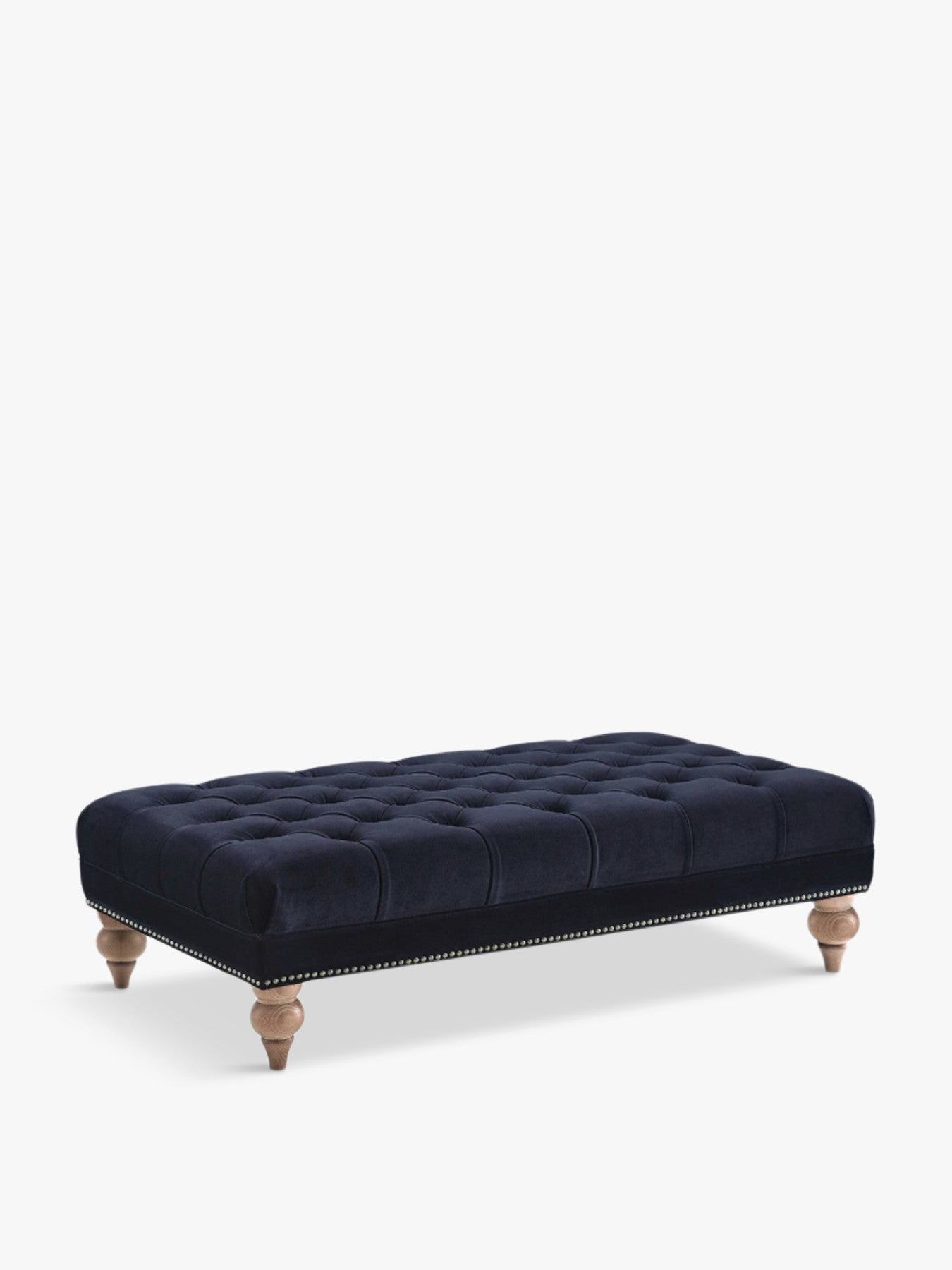 Ullswater Footstool, Blue Velvet