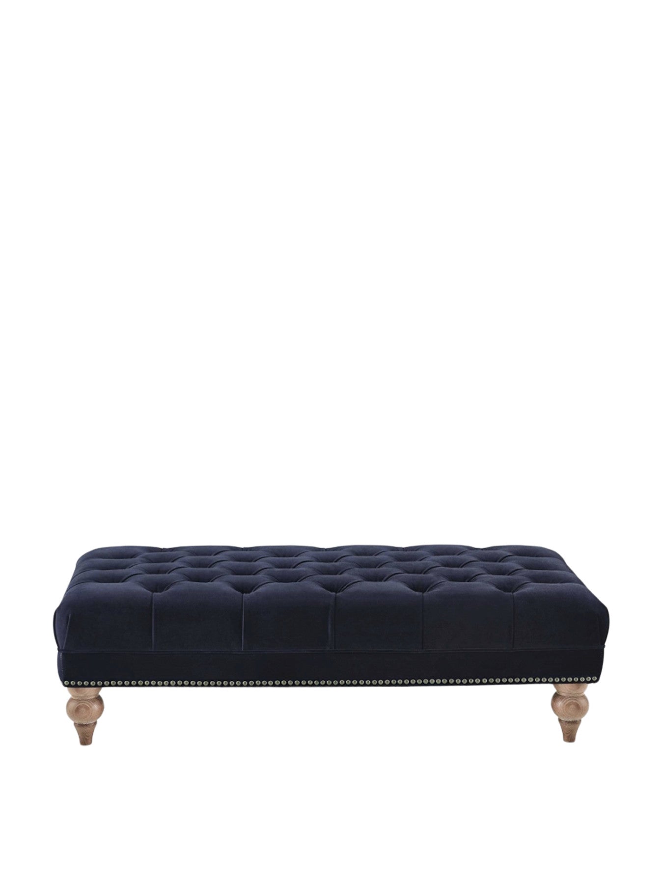 Ullswater Footstool, Blue Velvet