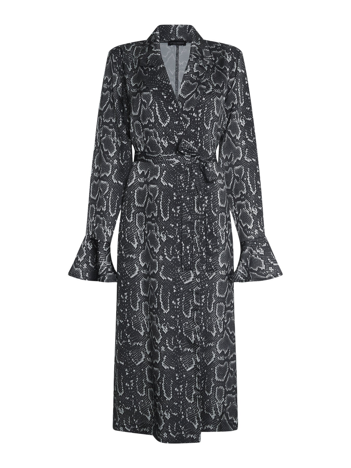 Python Print Wrap Shirt Dress