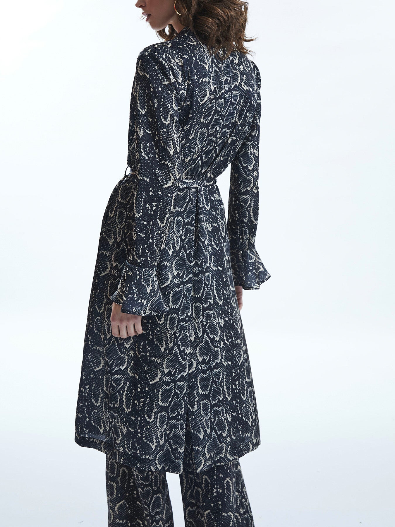 Python Print Wrap Shirt Dress