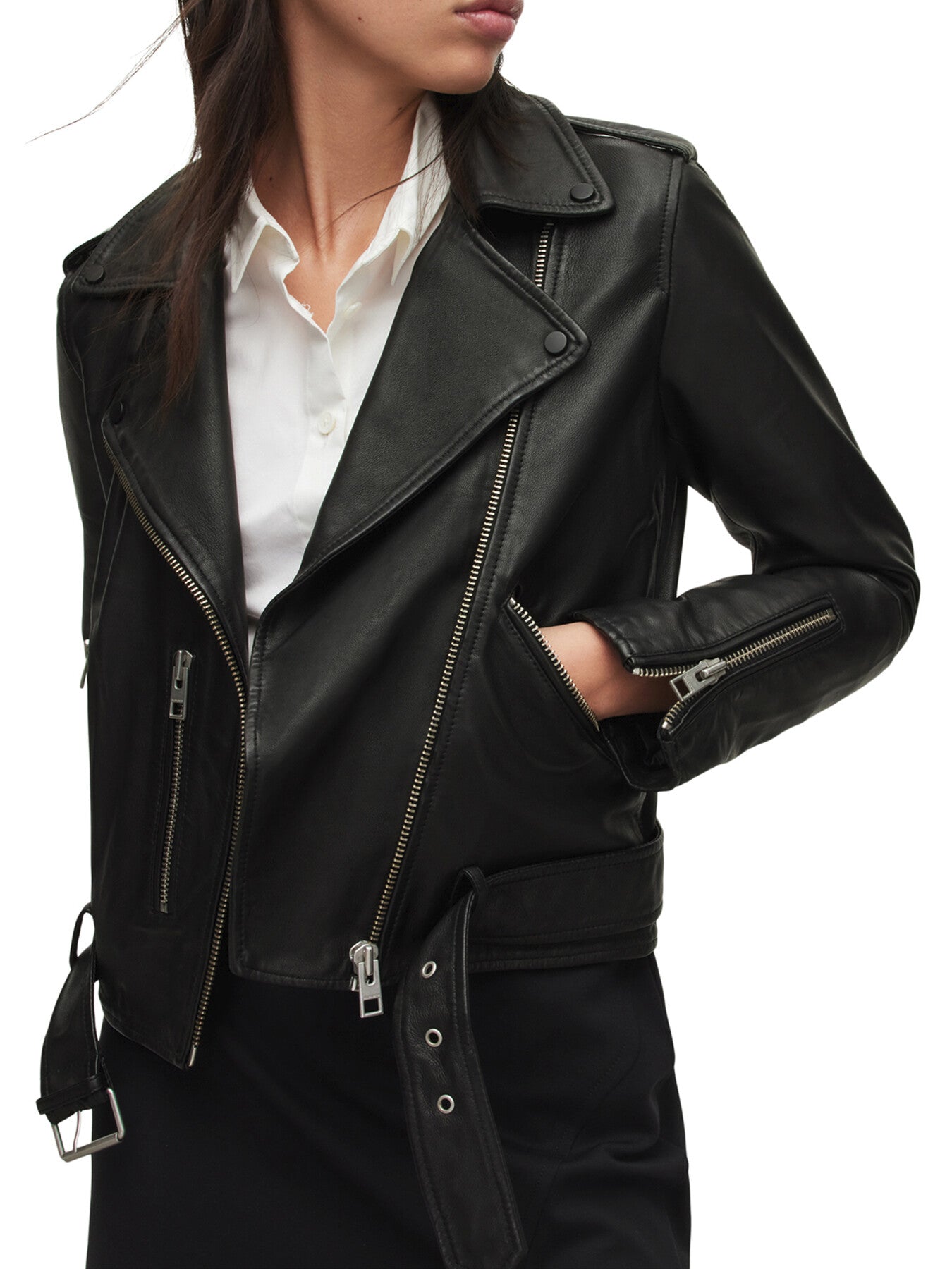Balfern Leather Biker Jacket