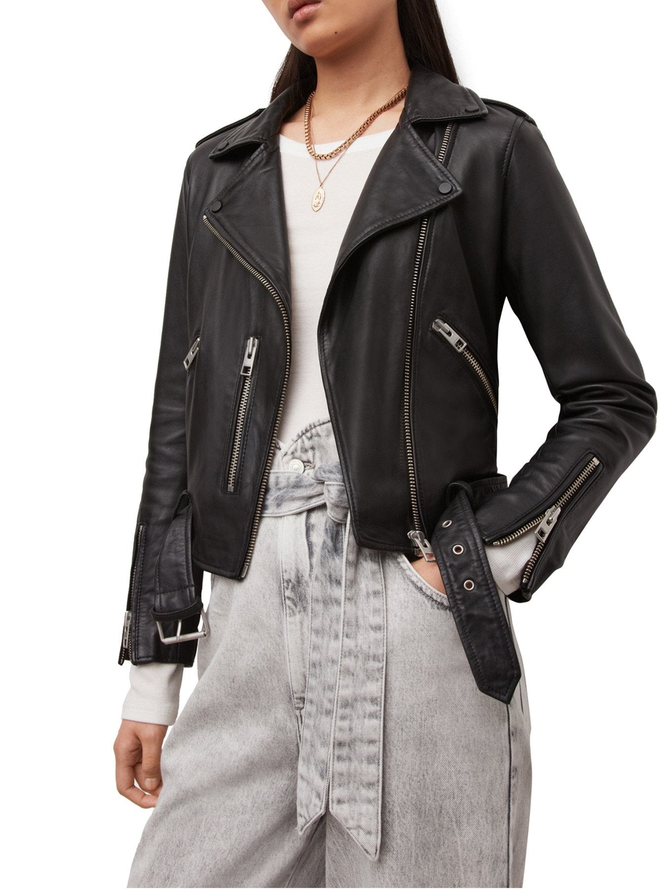 Balfern Leather Biker Jacket
