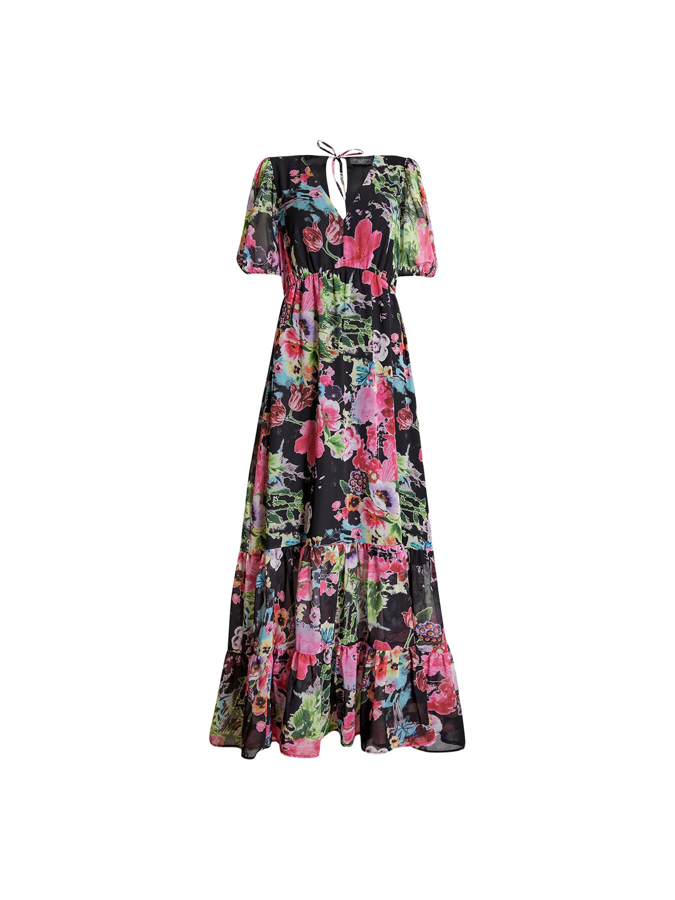 V-neck Floral Midi Dress