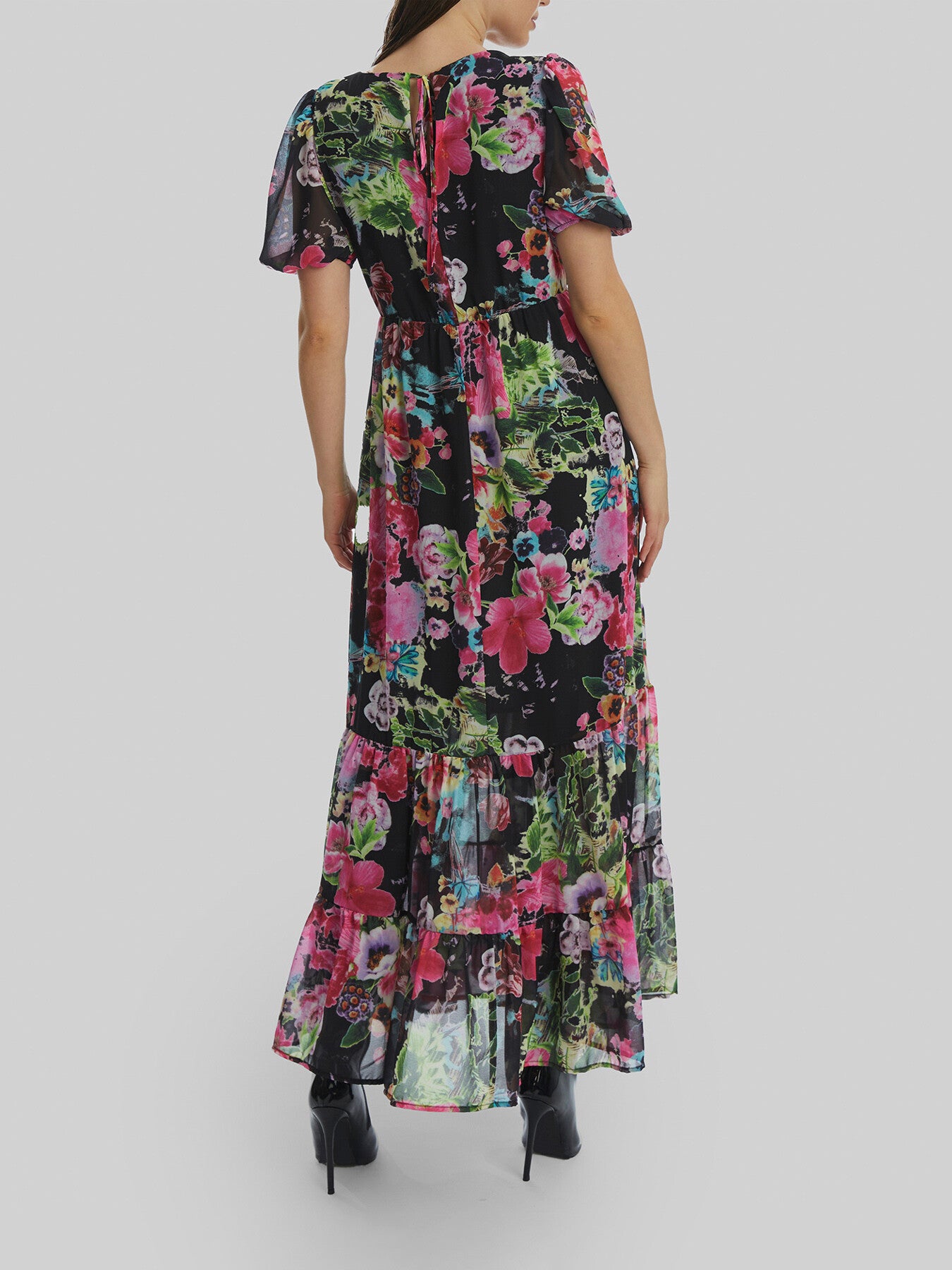 V-neck Floral Midi Dress