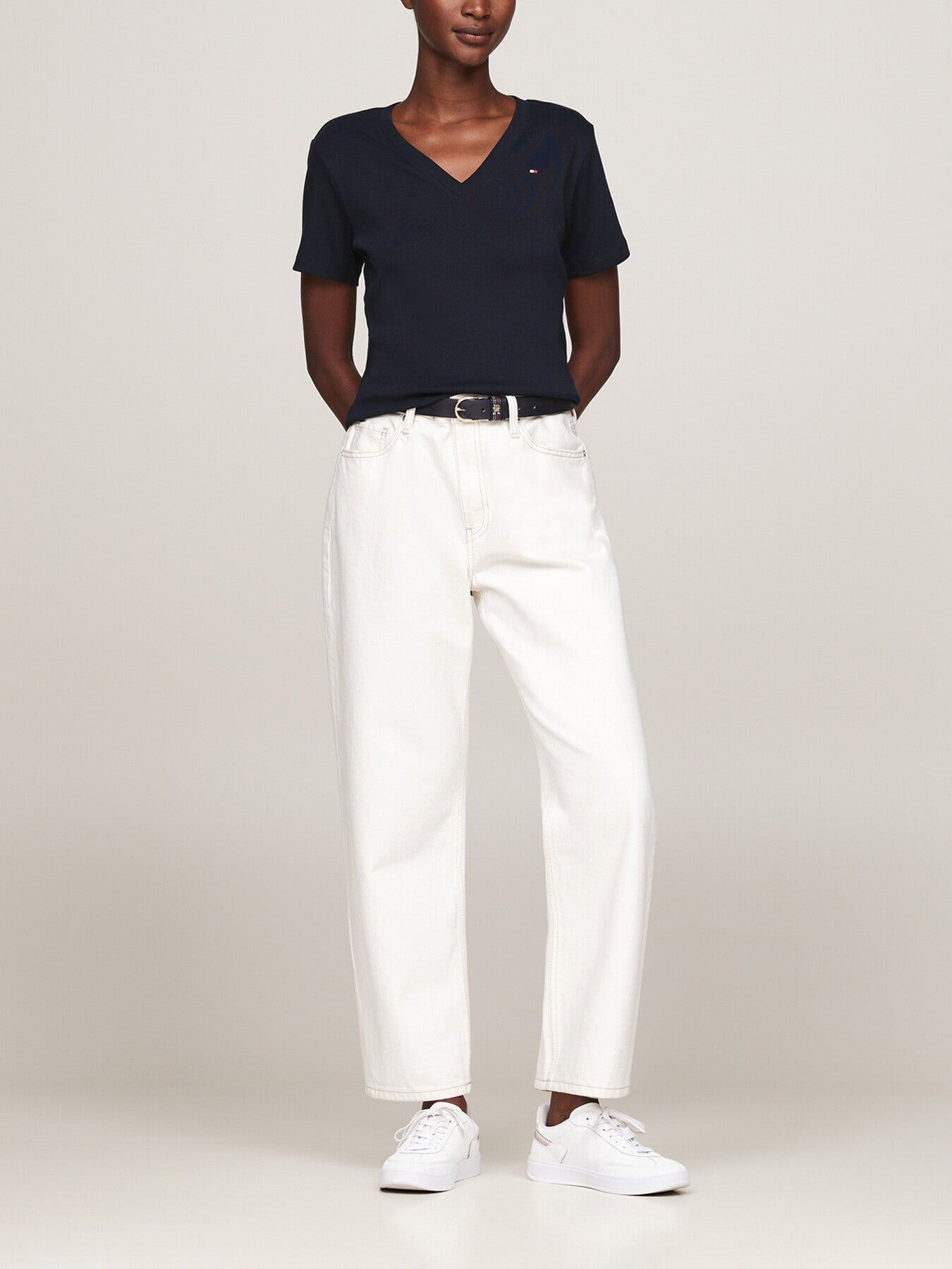 V-Neck Slim T-Shirt Desert Sky