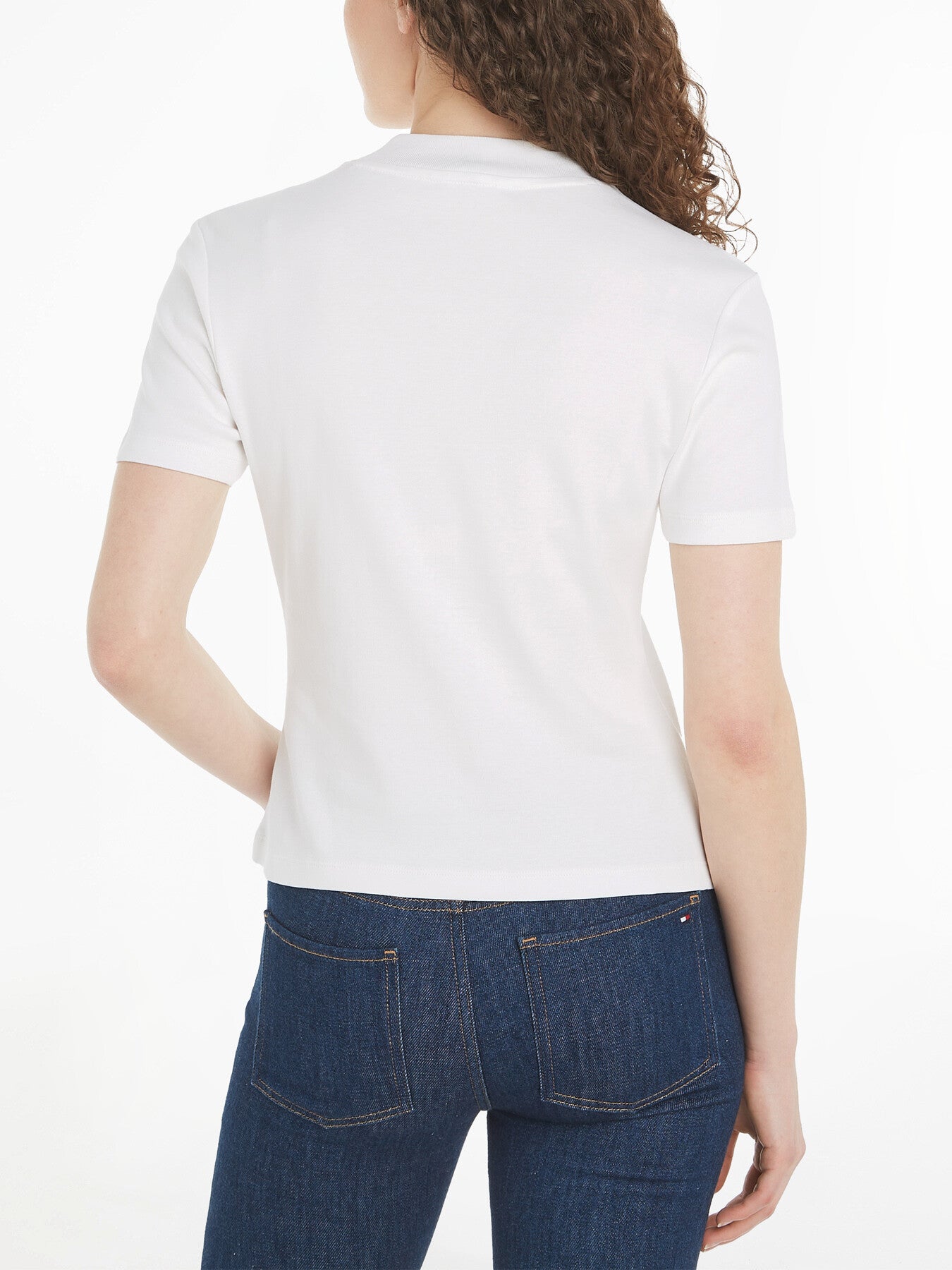 Crew Neck Flag Embroidery T-Shirt