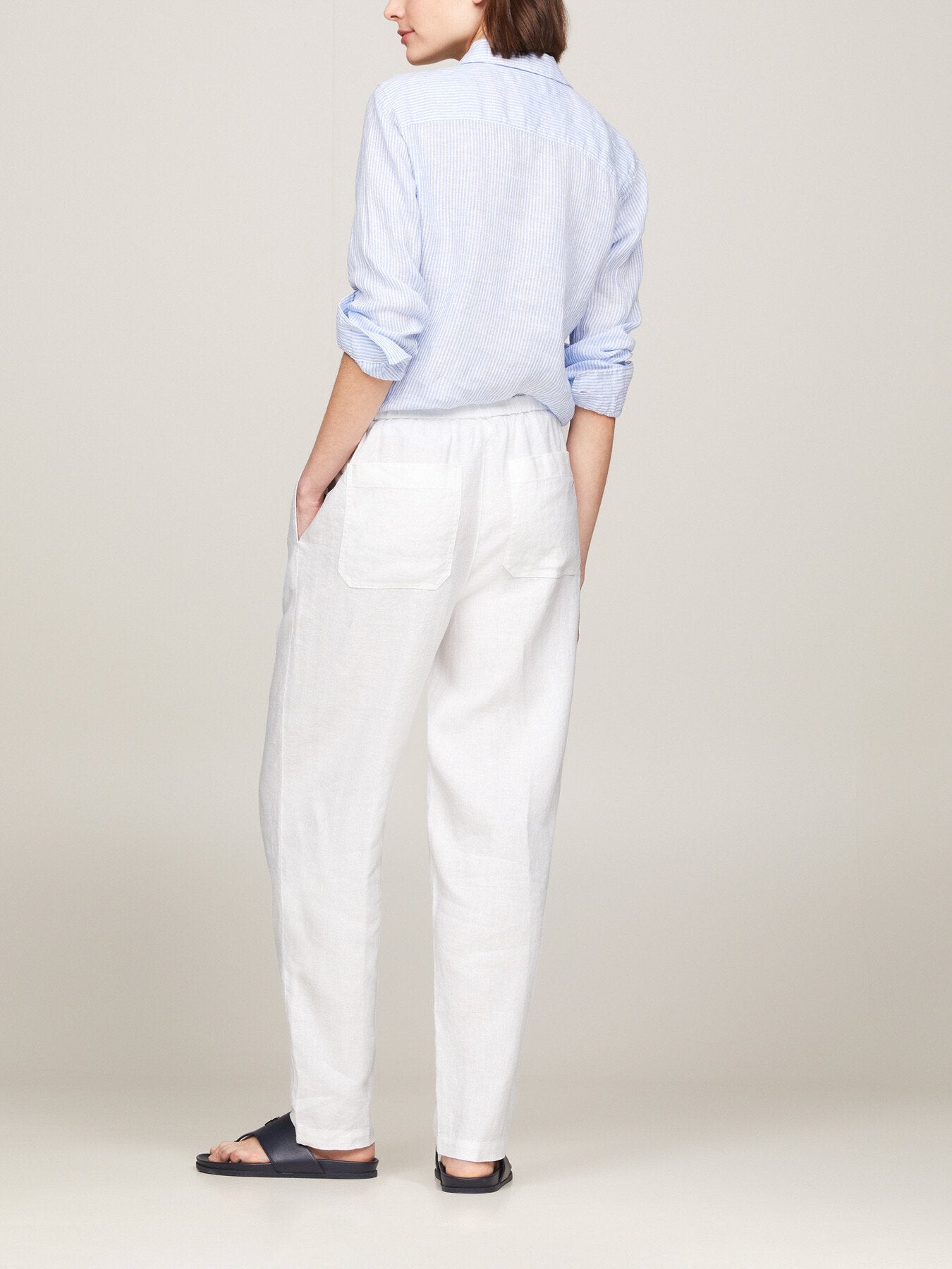 Casual Tapered Drawstring Trousers