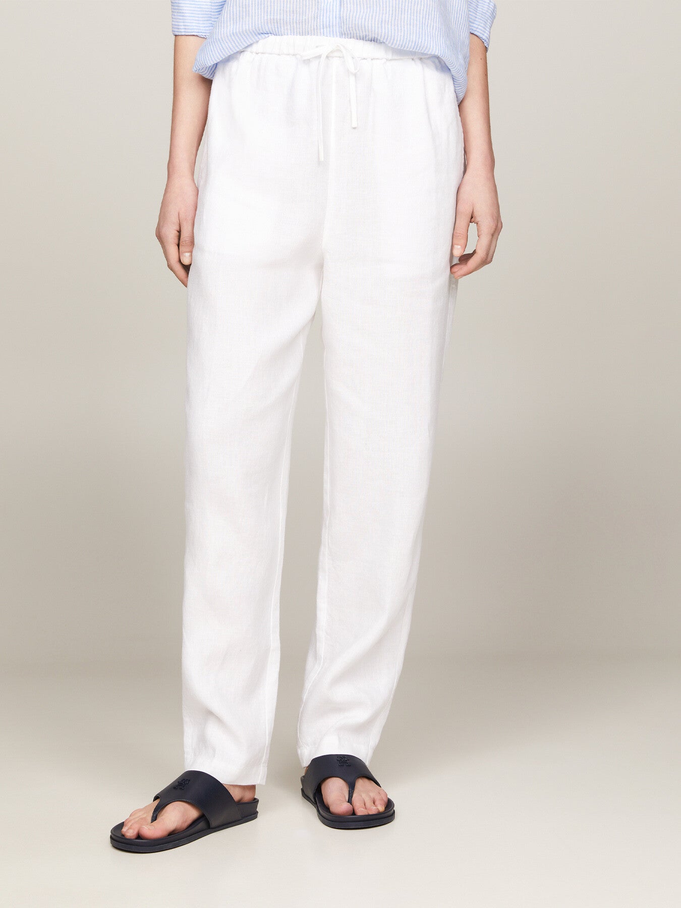 Casual Tapered Drawstring Trousers
