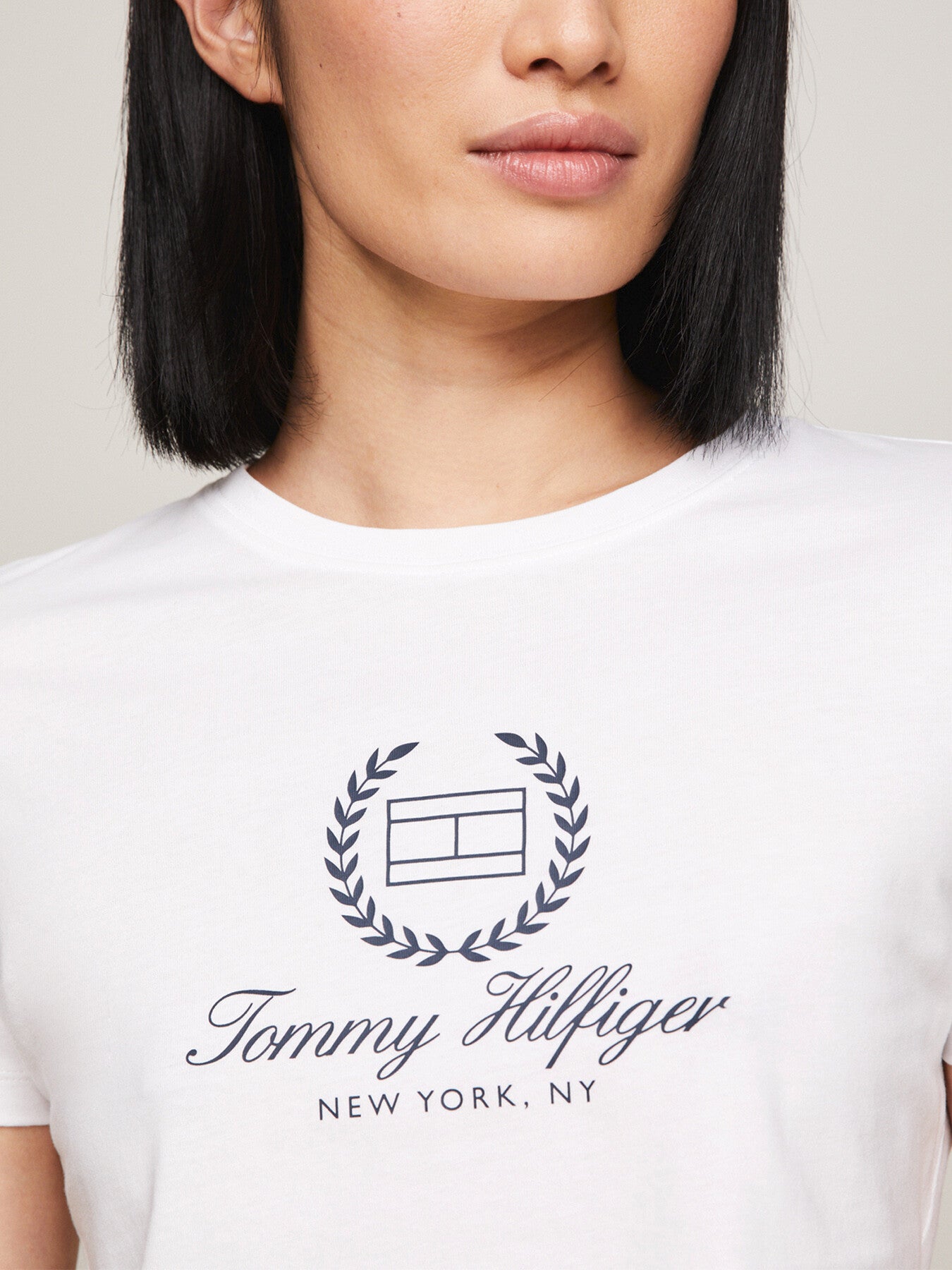 Crew Neck Logo Slim Fit T-Shirt