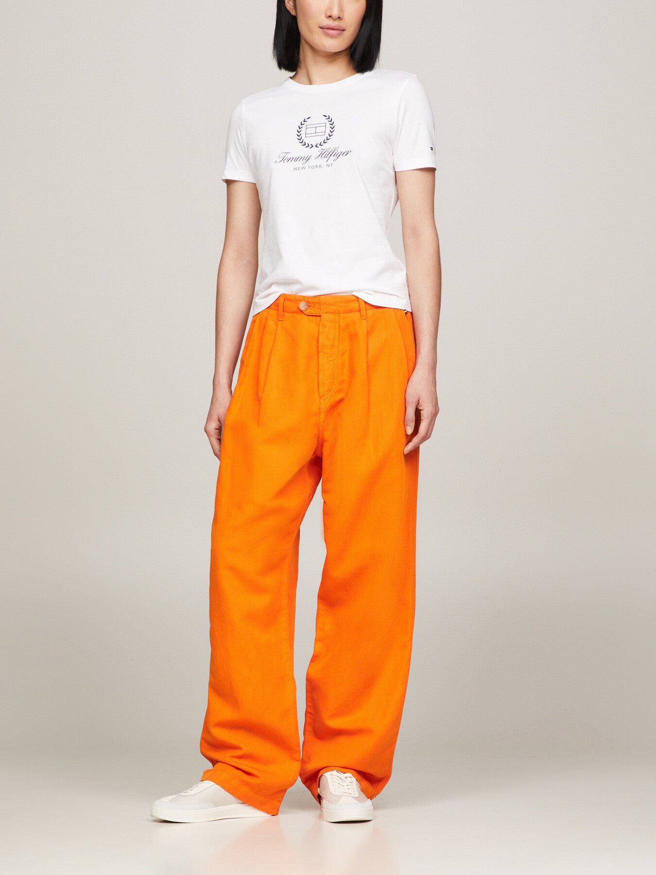 Crew Neck Logo Slim Fit T-Shirt