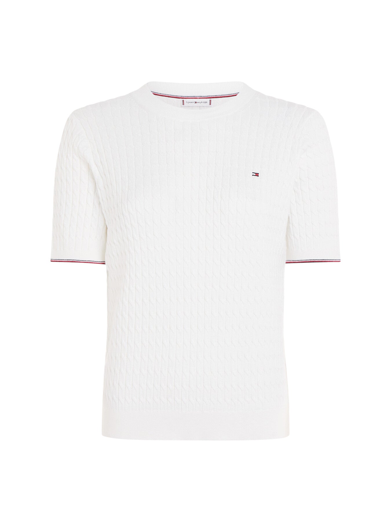 Cable Knit Short Sleeve Jumper