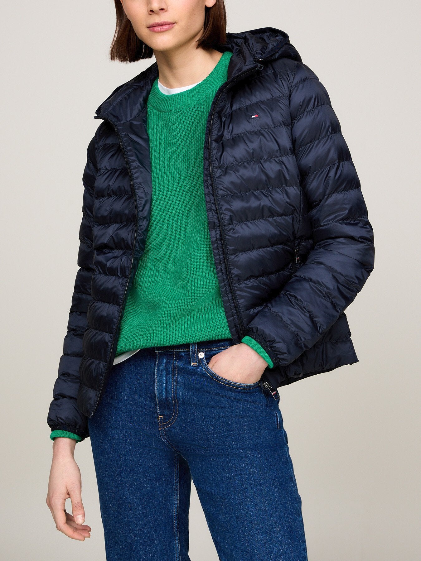 Down-Filled Hooded Zip-Thru Jacket