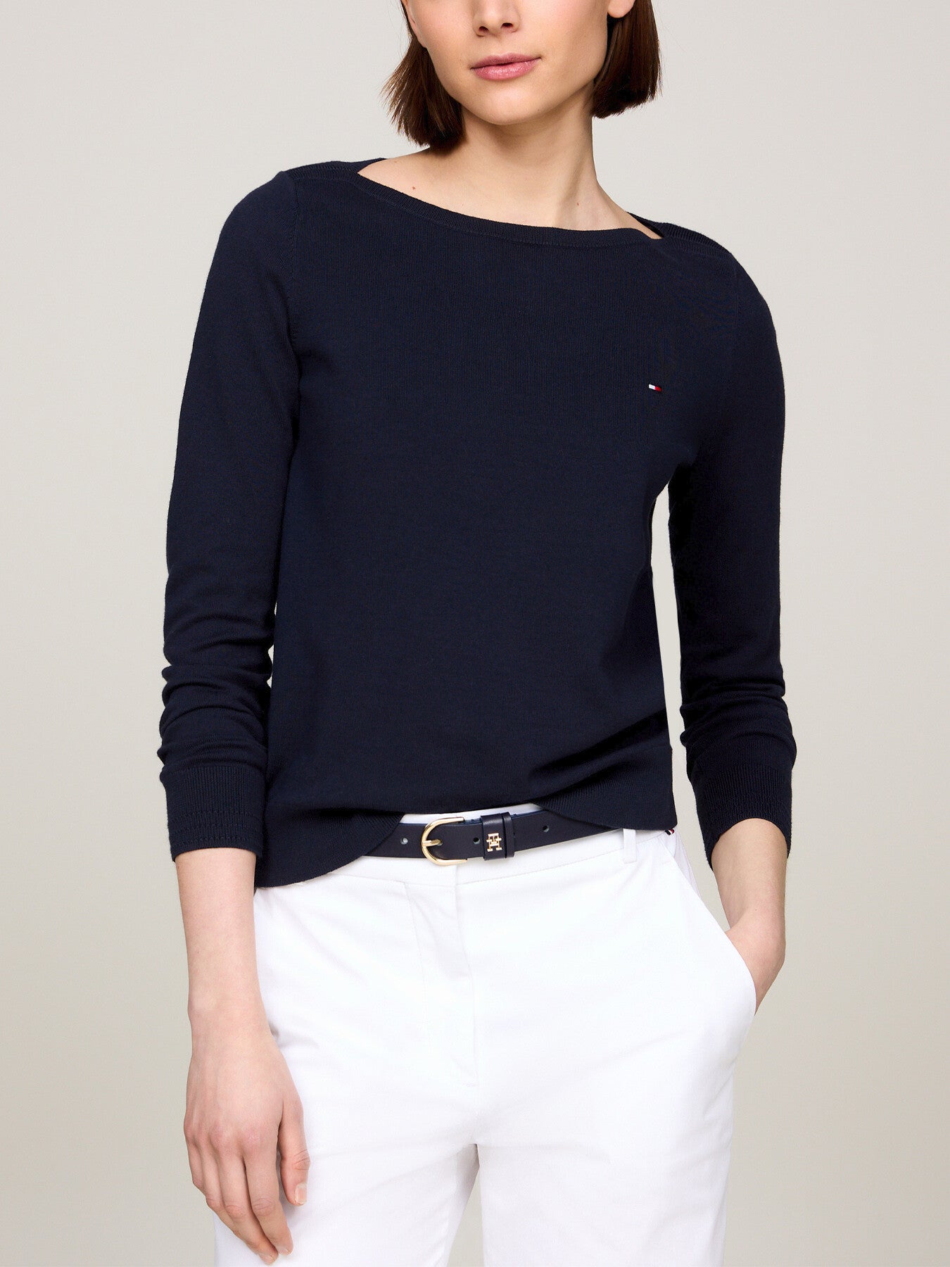 Boat Neck Jersey Sweatshirt
