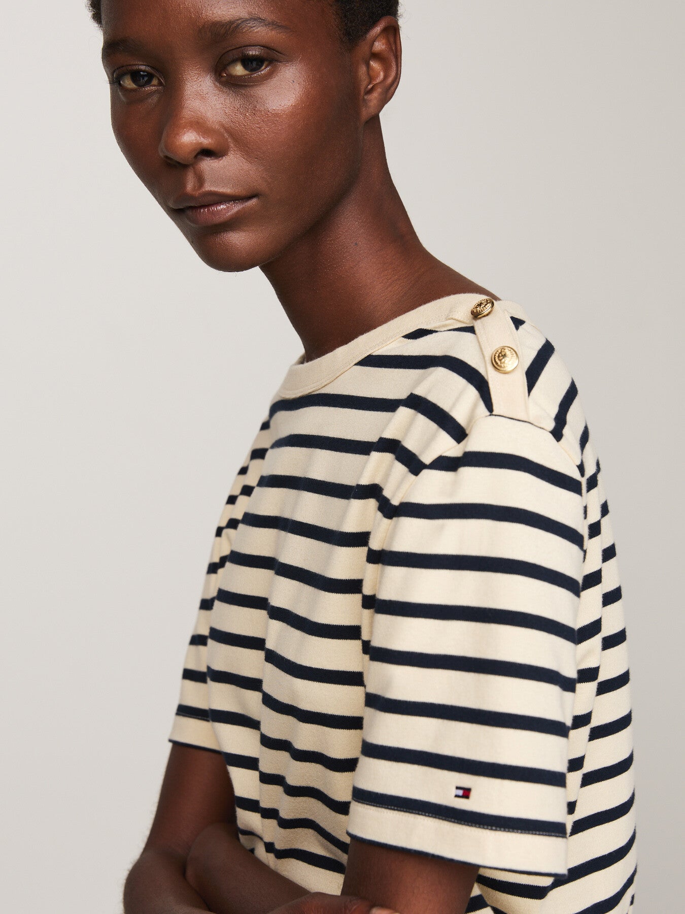 Stripe Boat Neck Relaxed