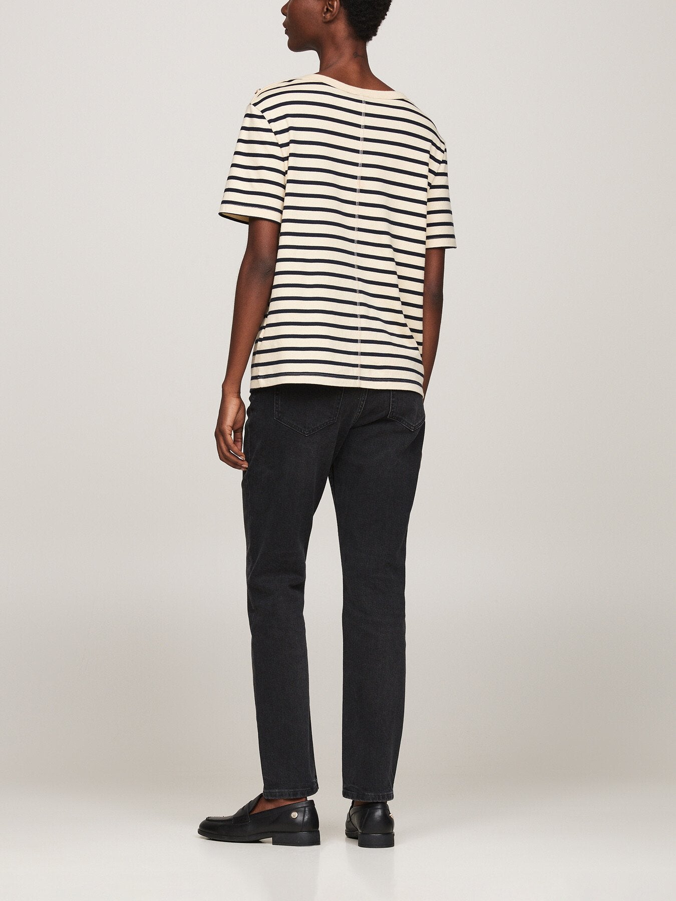 Stripe Boat Neck Relaxed