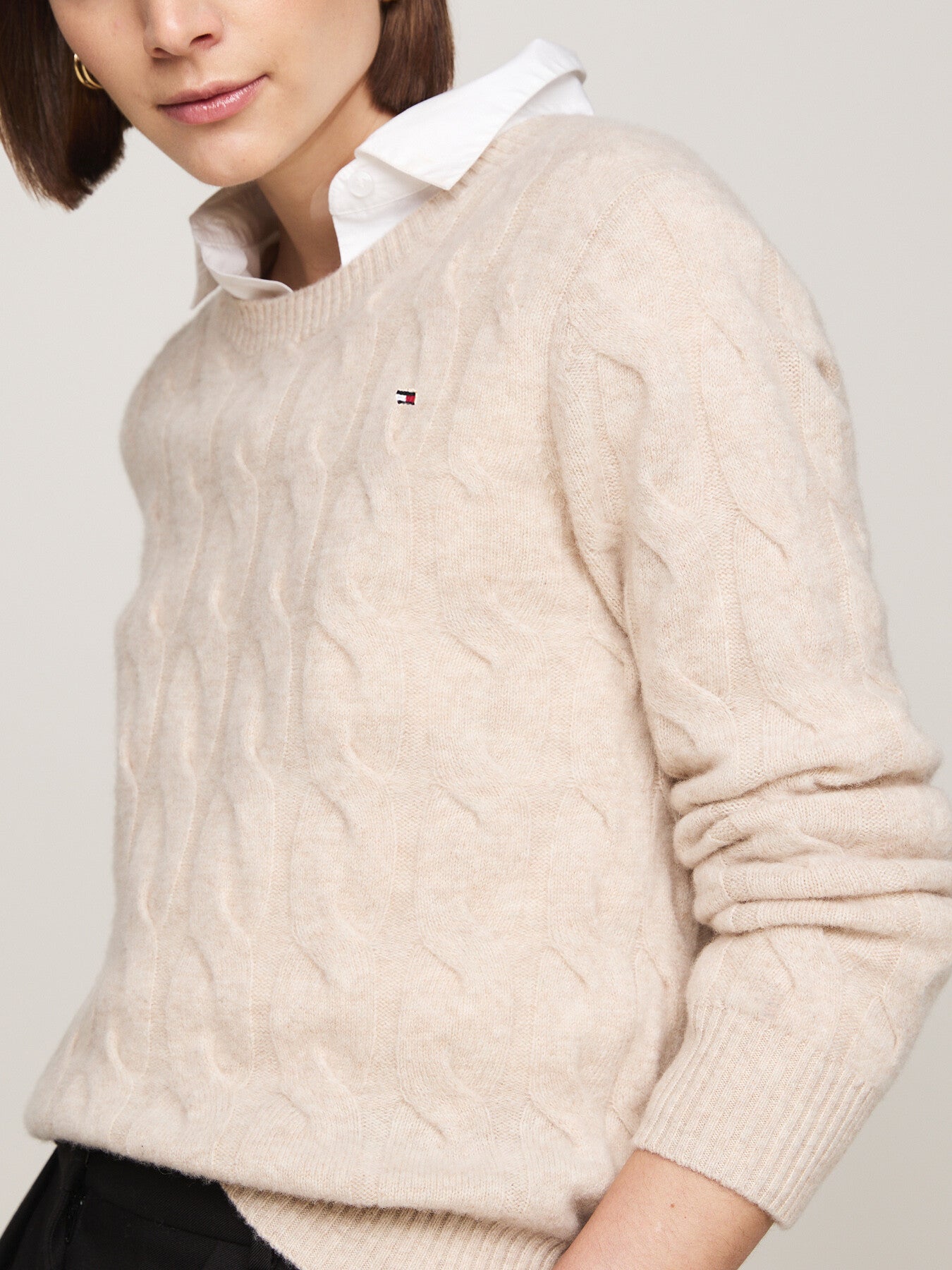 Pure Wool Cable Knit Jumper